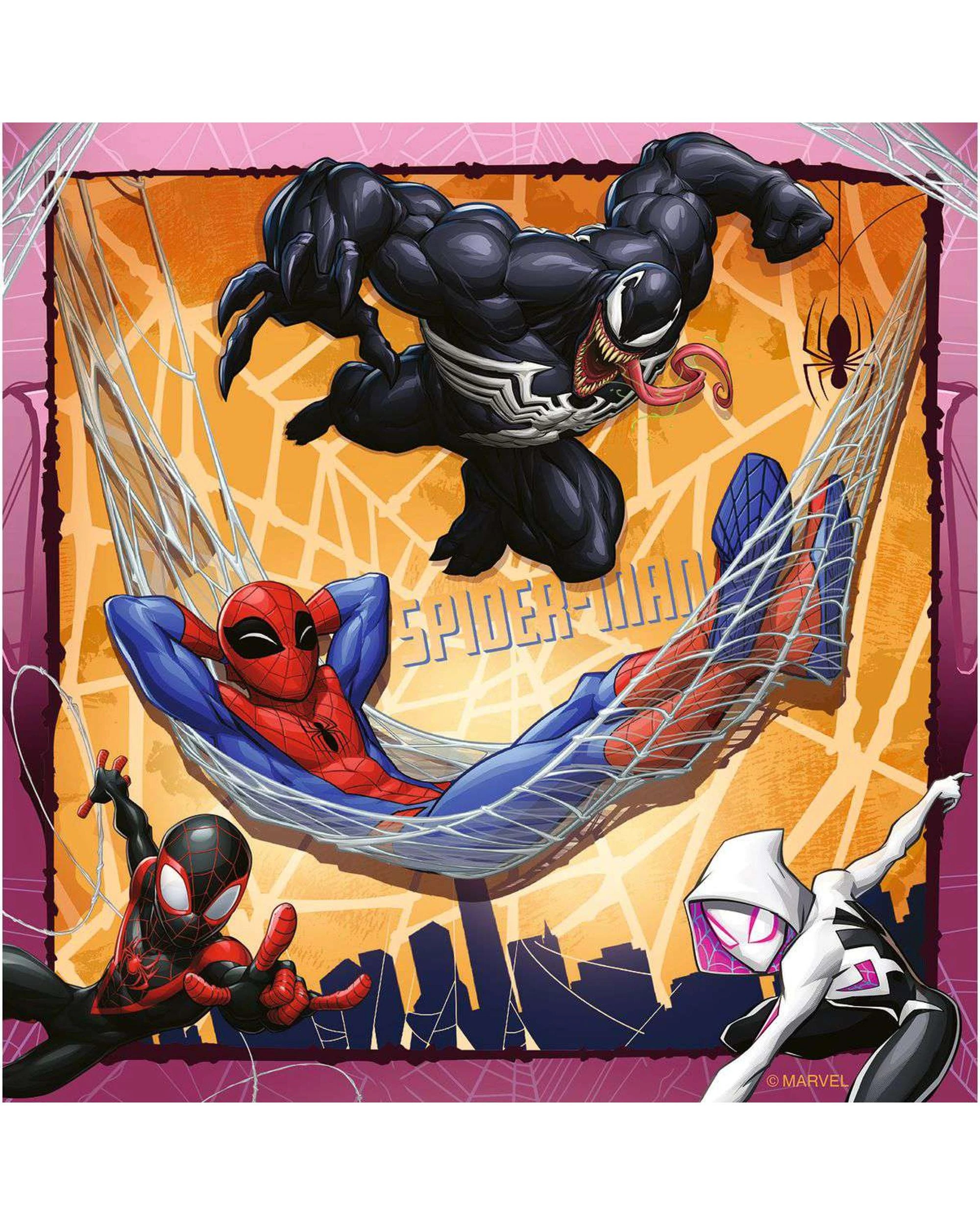 4 Ravensburger Marvel Spider-Man 3 x 49 Piece Jigsaw Puzzle, 4 of 4