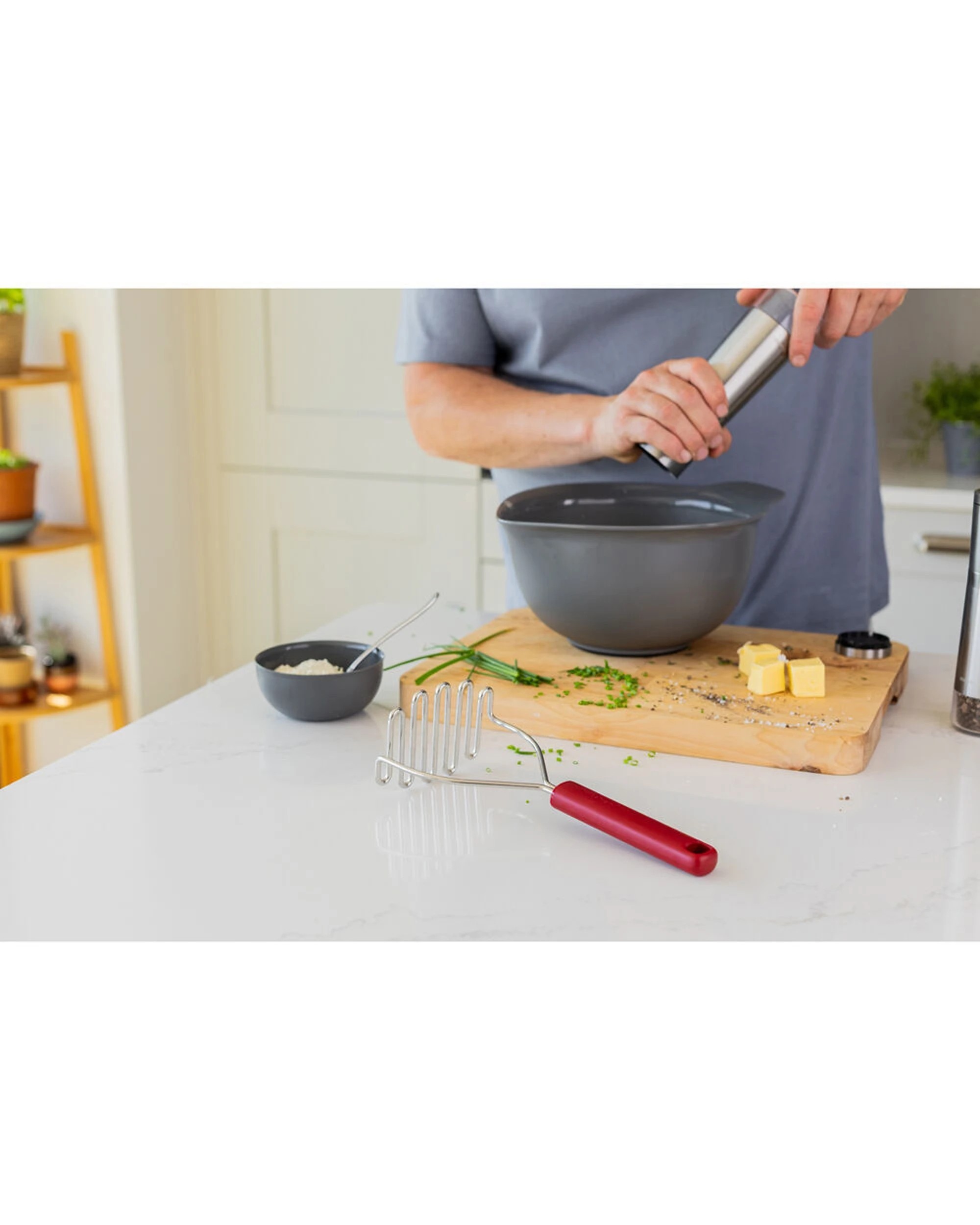 4 KitchenAid Classic Wire Multipurpose Masher 2PK Ergonomic Handle Rust-Resistant - Red, 4 of 6