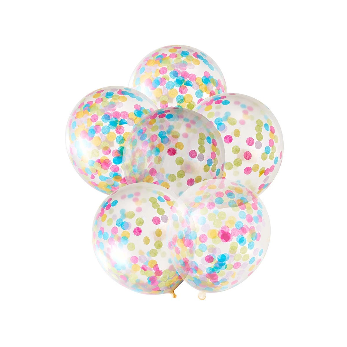 1 6 Pack Confetti Balloons, 1 of 5