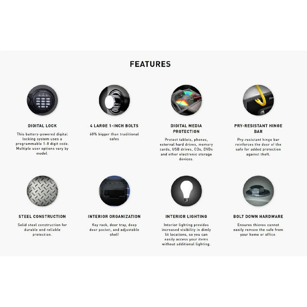 5 Sentry Safe 34.8L Fire & Water Resistant Digital Safe Office Storage Safes Cash Boxes Fire Resistant Safes, 5 of 5