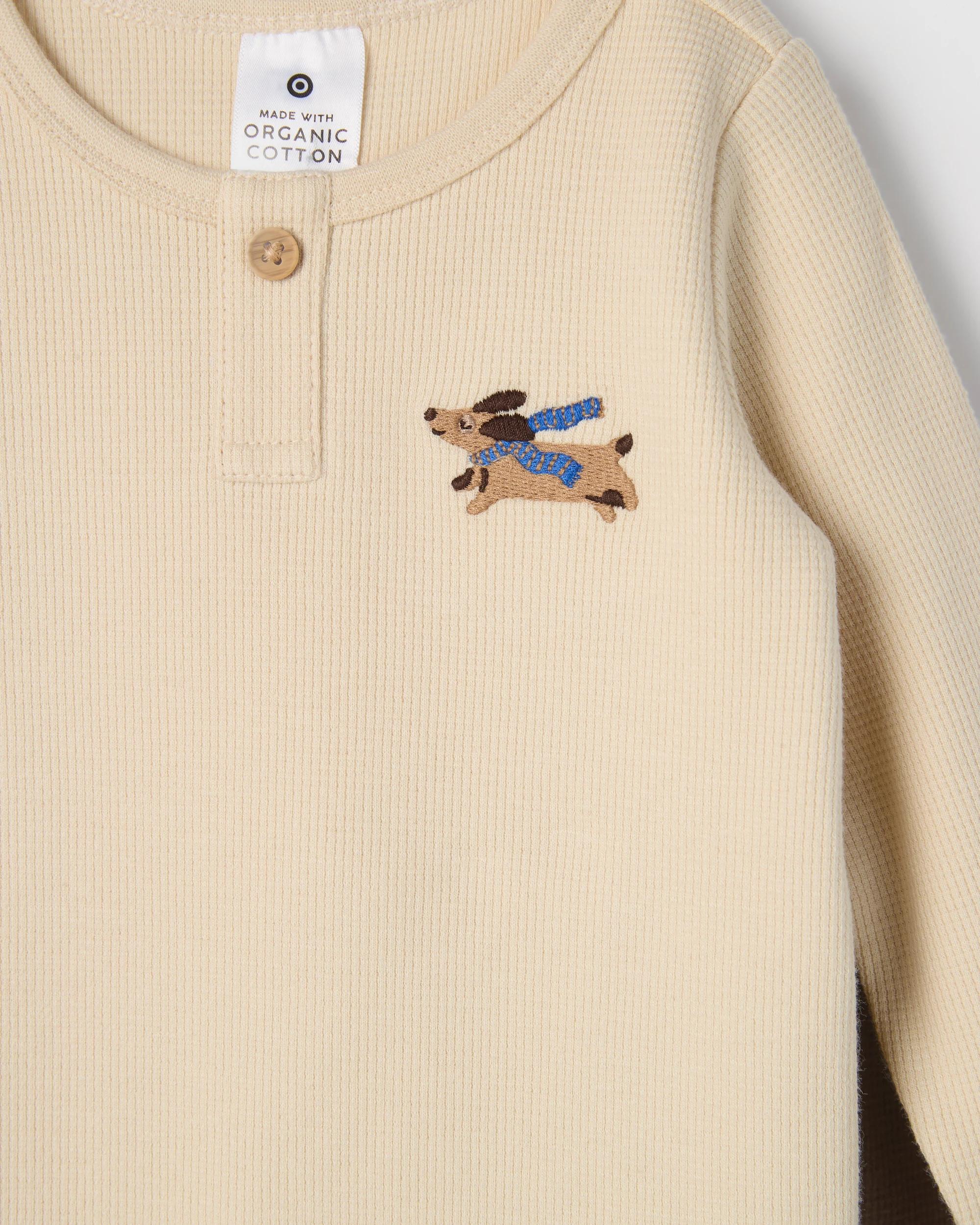 2 Target Baby Baby Organic Cotton Waffle Bodysuit and Leggings Set DASHOUND, 2 of 3
