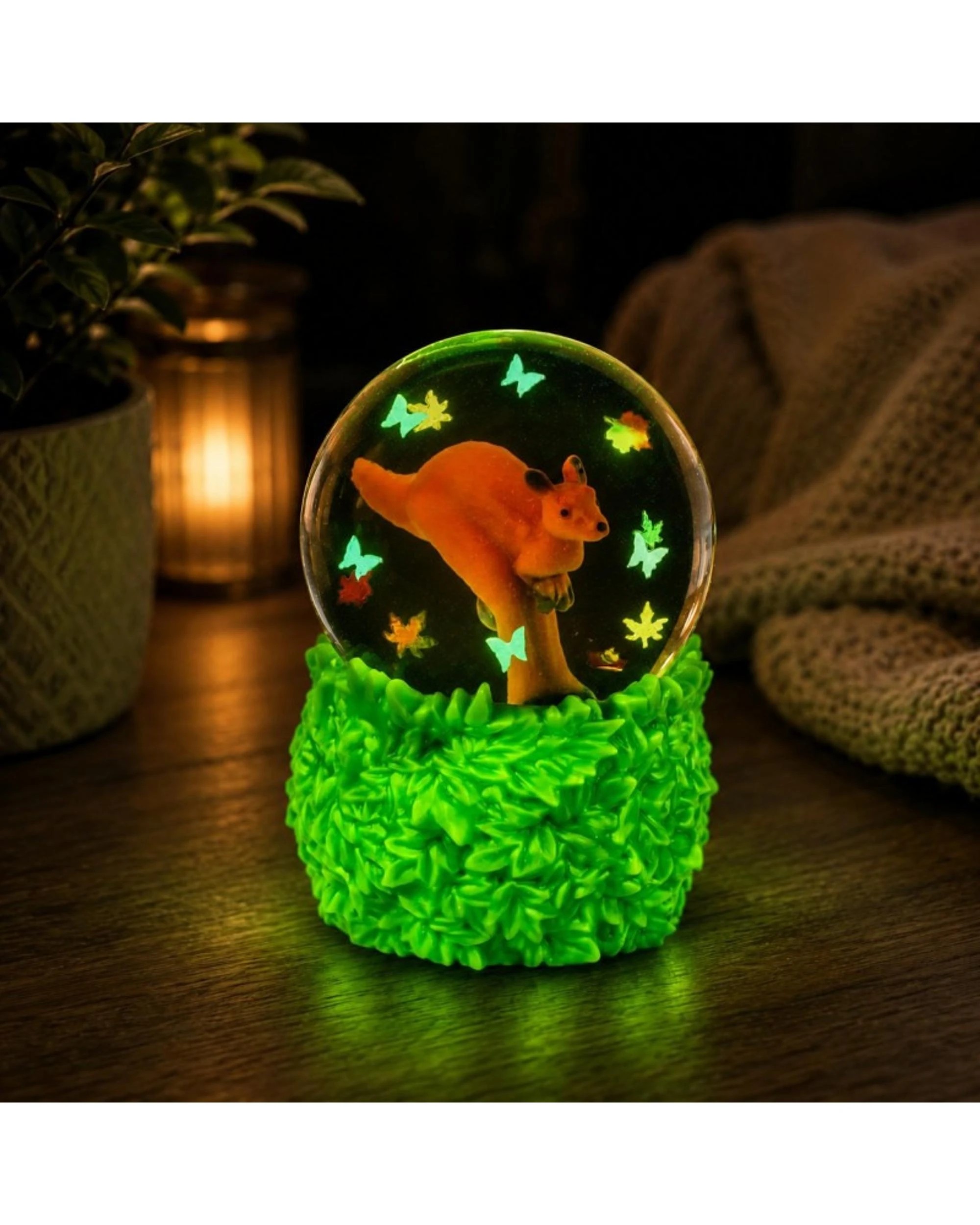 2 Smoosho's Snow Globe Glow in the Dark Kangaroo Squishy, 2 of 3