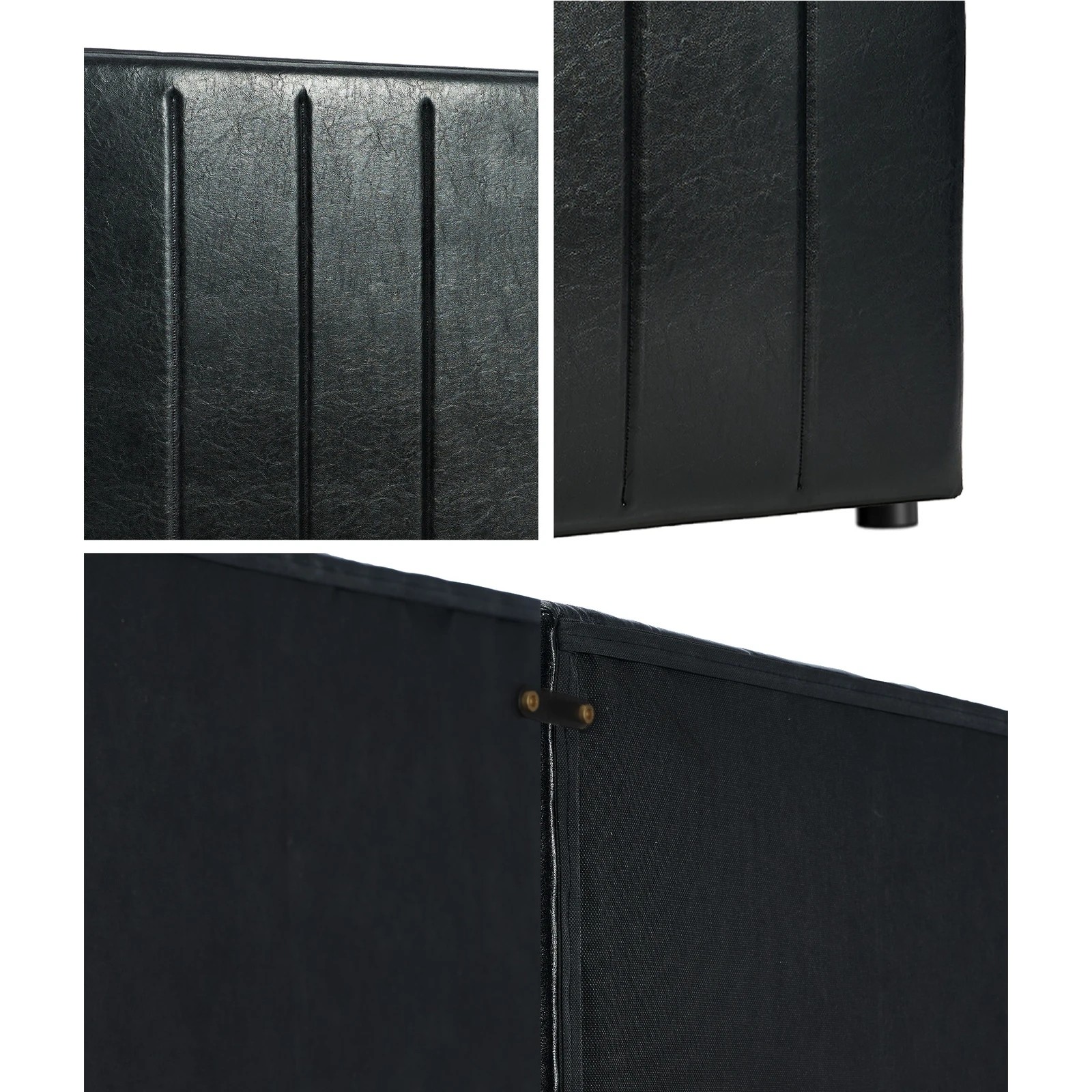 6 Oikiture Bed Frame Headboard Double Queen King Size Head Bedhead
 - Black, 6 of 10