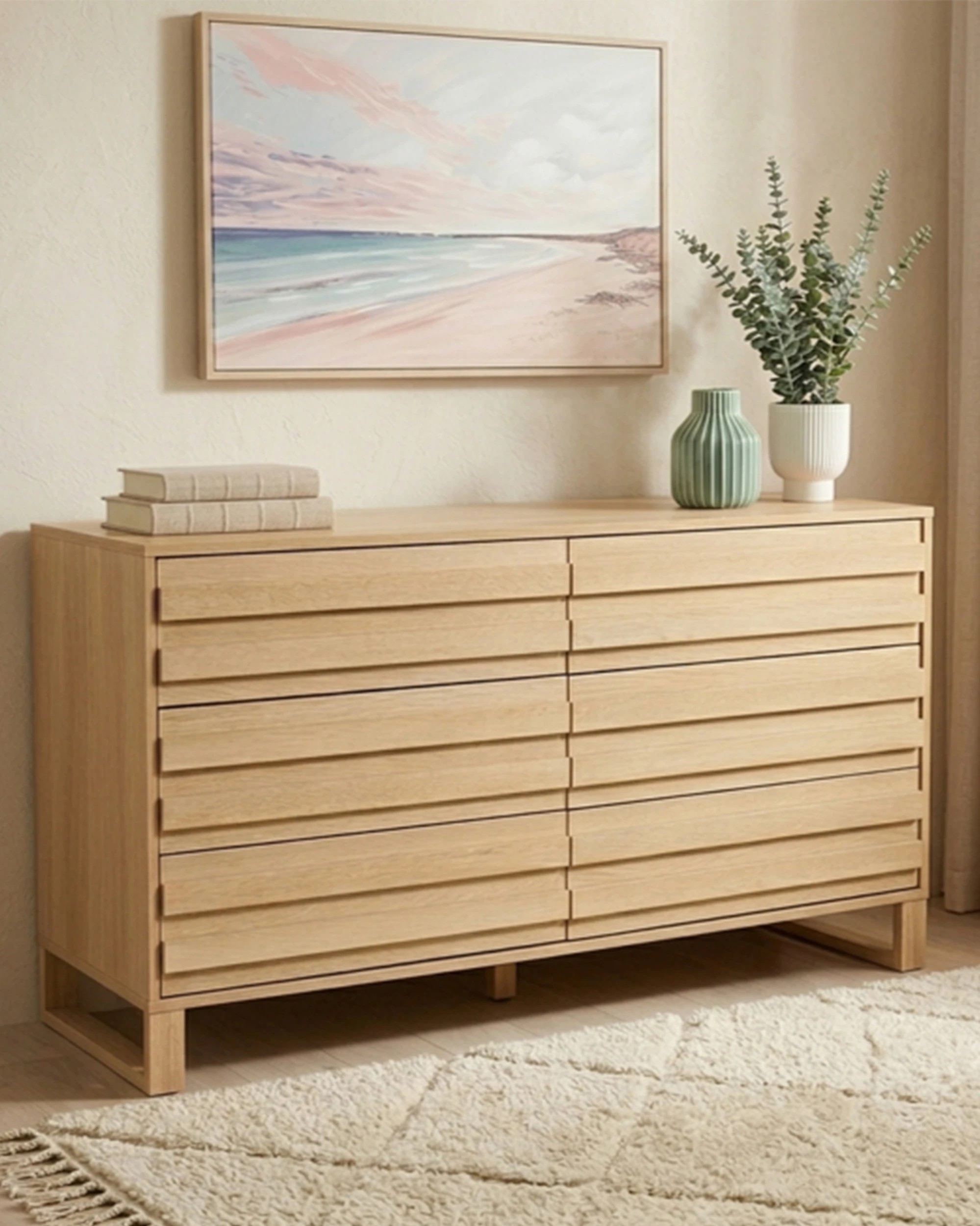 1 Sadie 6 Drawer Chest - Light Oak, 1 of 7