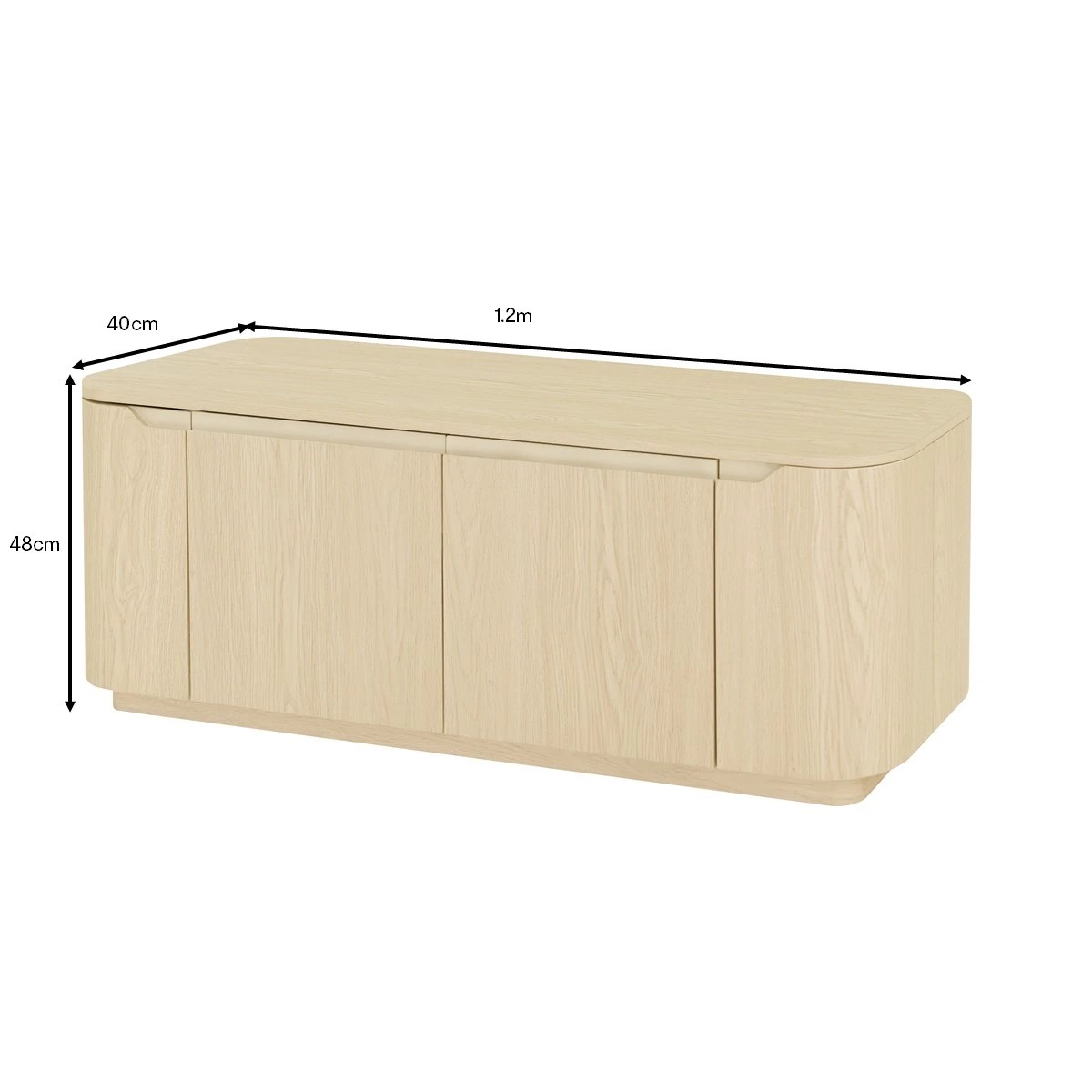 8 Miles Entertainment Unit - Light Oak, 8 of 8