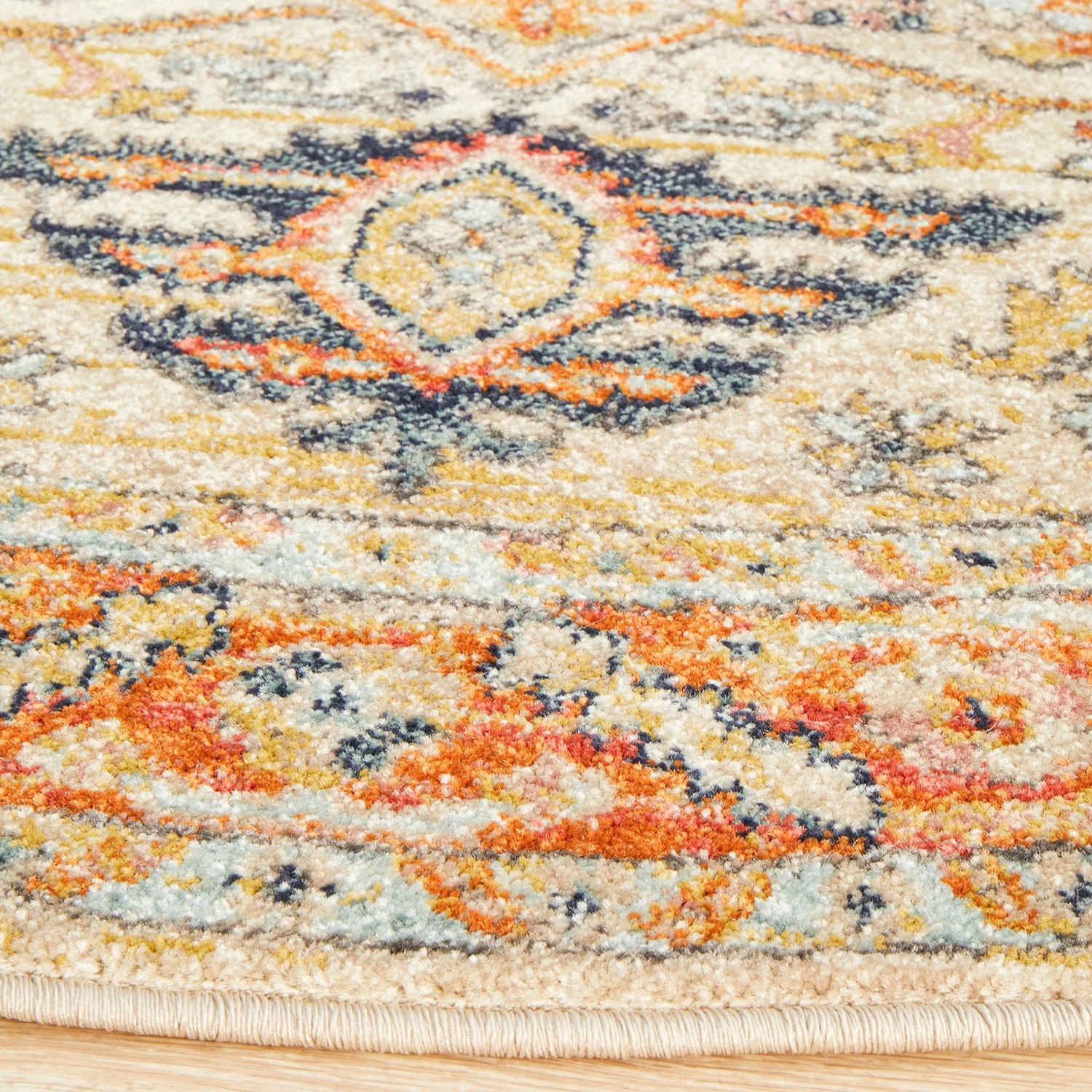 5 Common Ground Rugs Eterna 850 200x200cm - Medium Round Power Loomed Pet Friendly Rug - Beige, 5 of 8