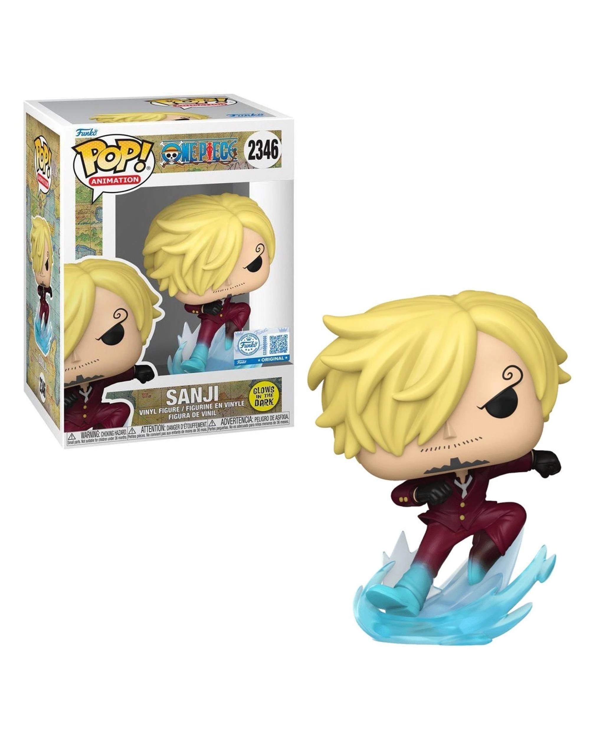 1 One Piece Sanji Ifrit Jambe Glow in the Dark Funko POP! Vinyl, 1 of 4