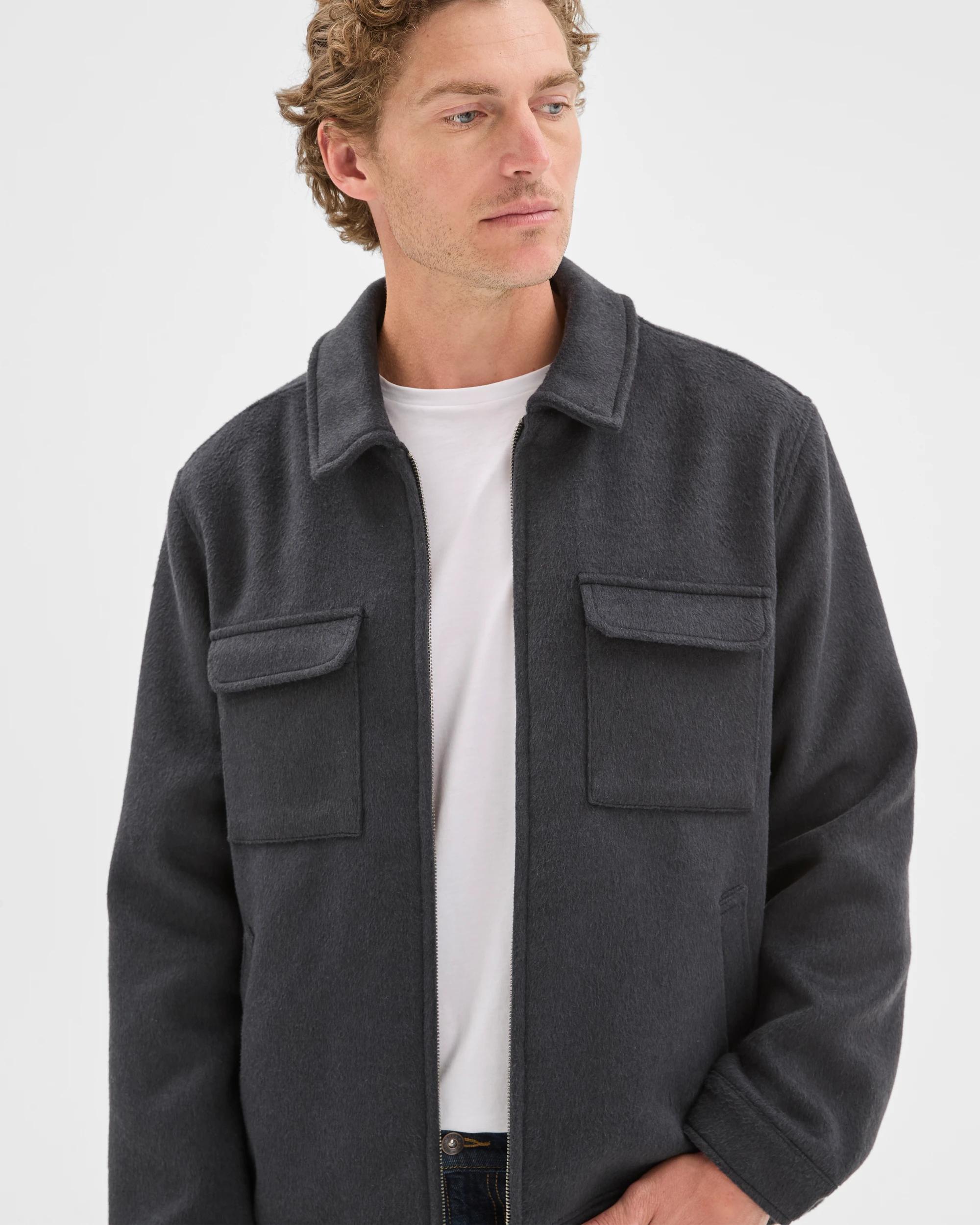 4 Preview Melton Jacket BLACK, 4 of 7