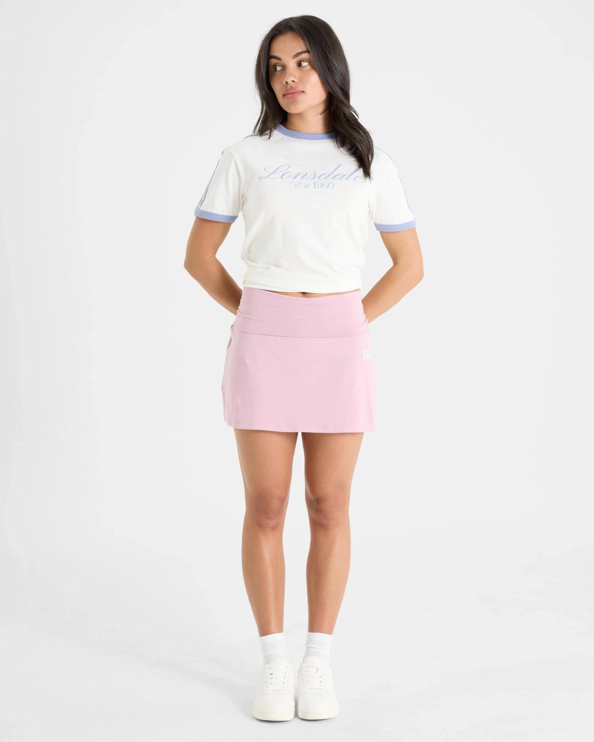 6 Lonsdale London Active Fold Over Skort DUSTY PINK, 6 of 6