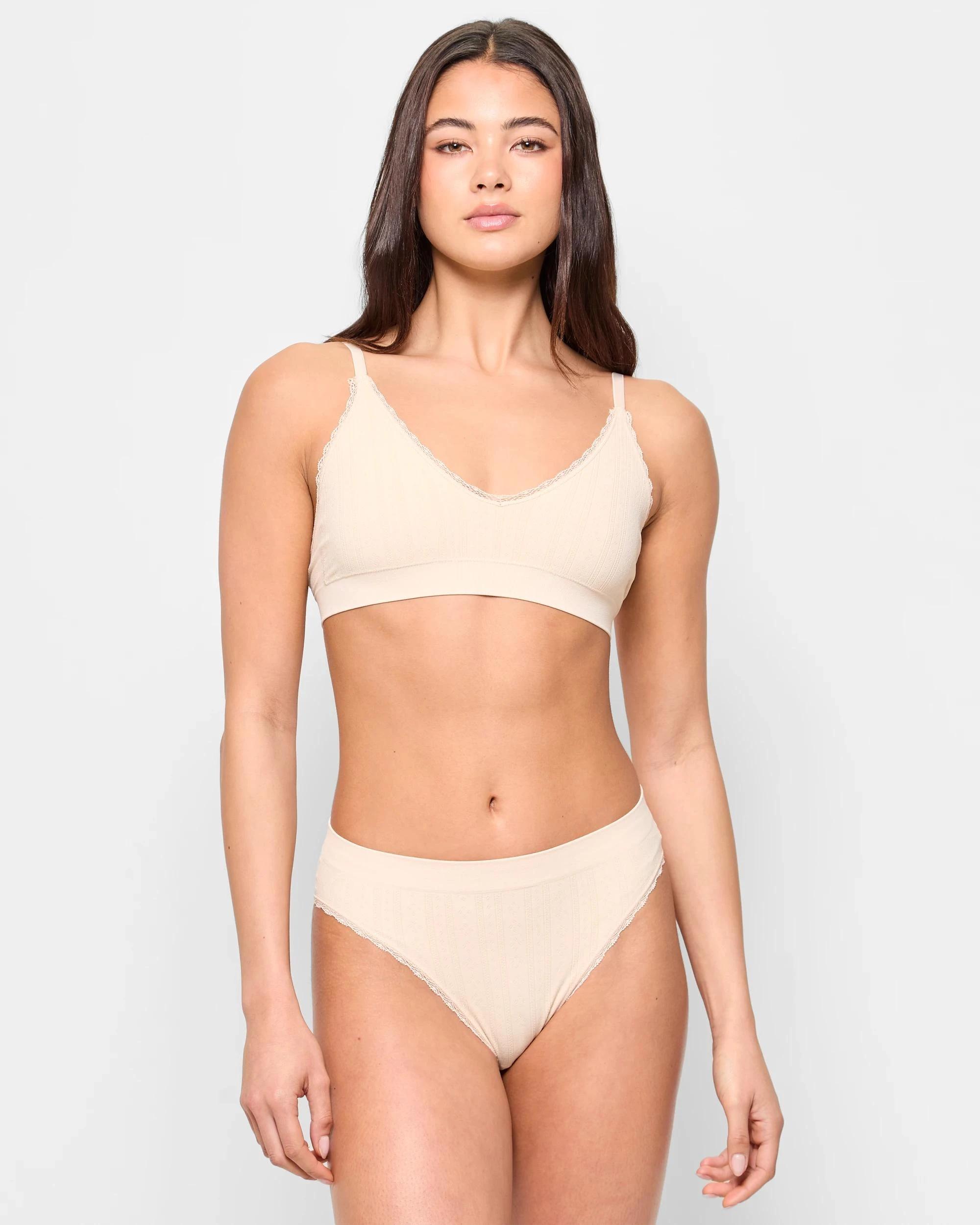 2 Lily Loves Pointelle Crop Top BARE BEAUTY, 2 of 4