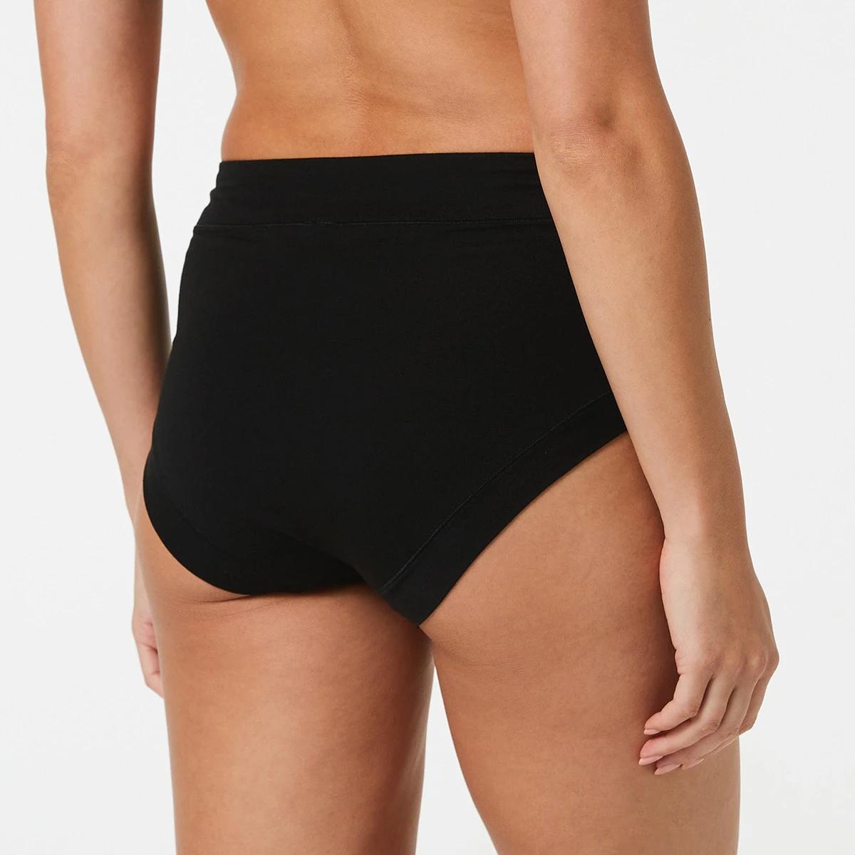 5 3 Pack Cotton Stretch Comfort Full Briefs Black, 5 of 6