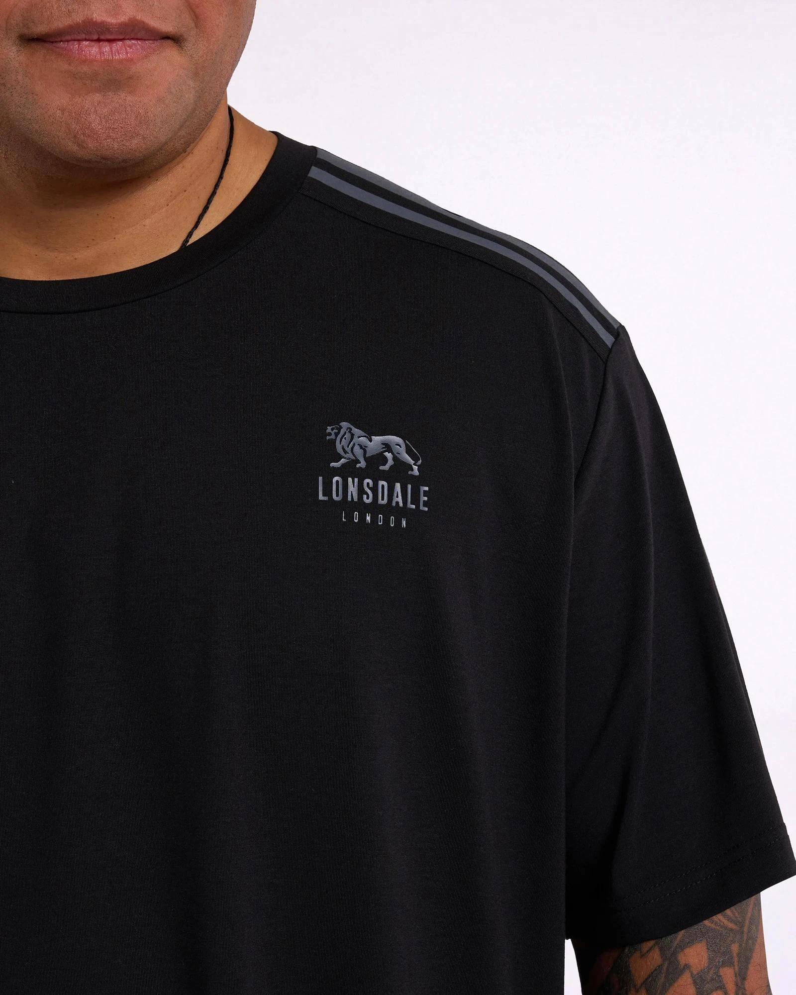 4 Plus Size Active T-Shirt - Lonsdale London BLACK, 4 of 5