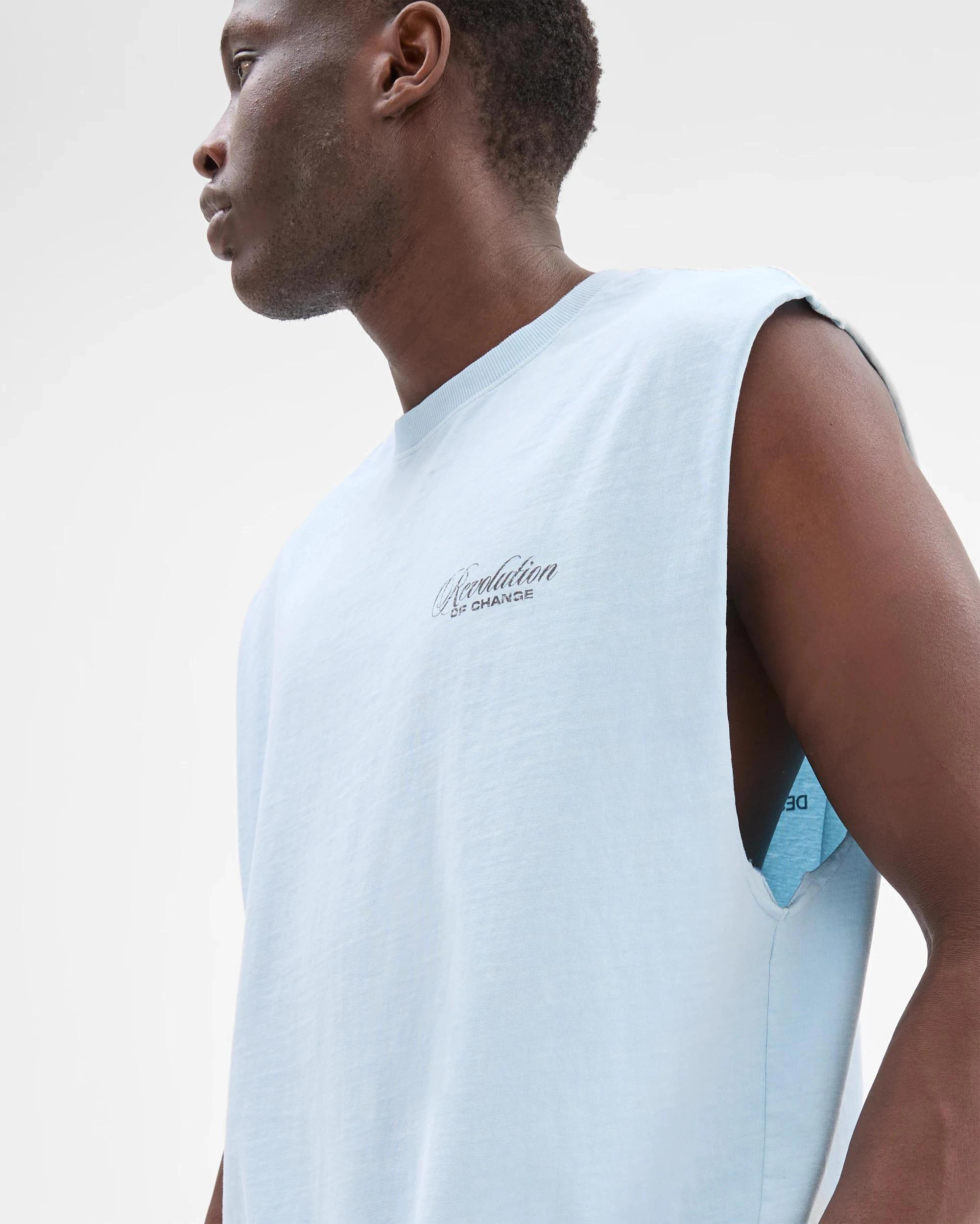 5 Commons Australian Cotton Graphic Tank Top REVOLUTION BLUE, 5 of 5
