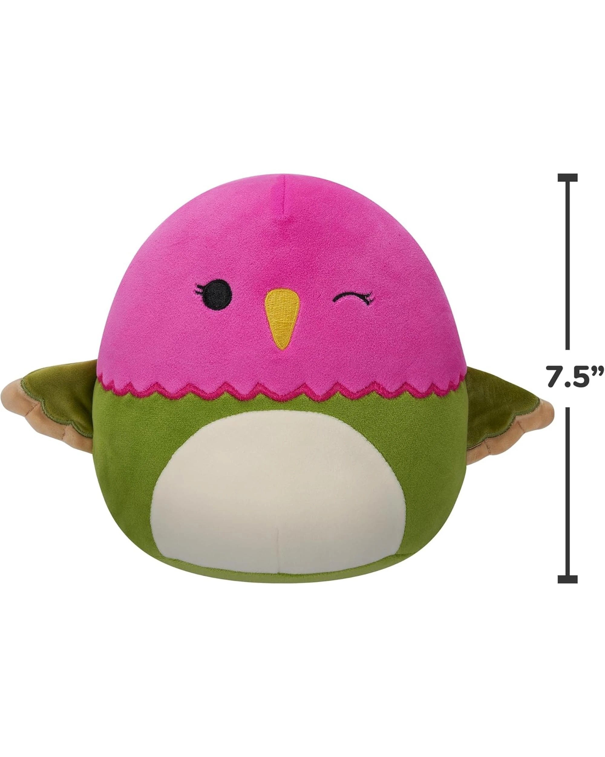 7 Squishmallows Na'lma The Pink and Green Winking Hummingbird 14 inch Plush - Multi, 7 of 8
