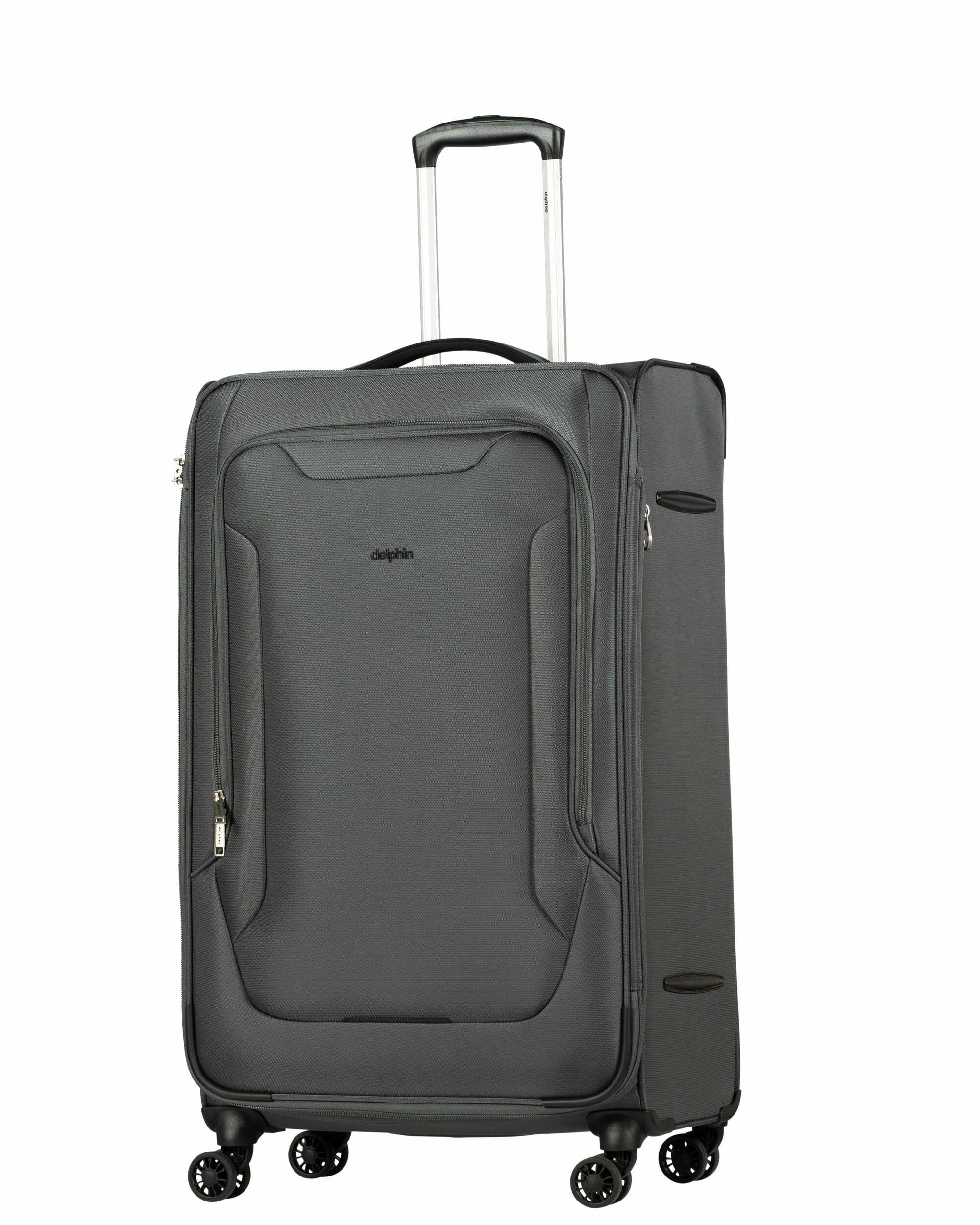 4 Delphin Caspian 2 Softside Large Spinner Suitcase - 83cm - Grey, 4 of 5