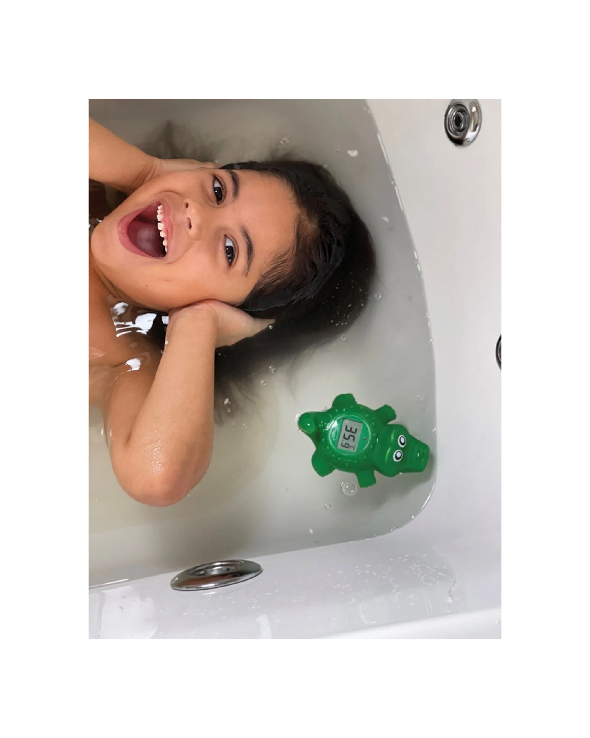 3 Dreambaby Bath Water Temperature Thermometer Crocodile Design 12cm - Baby Safety
 - Green, 3 of 3