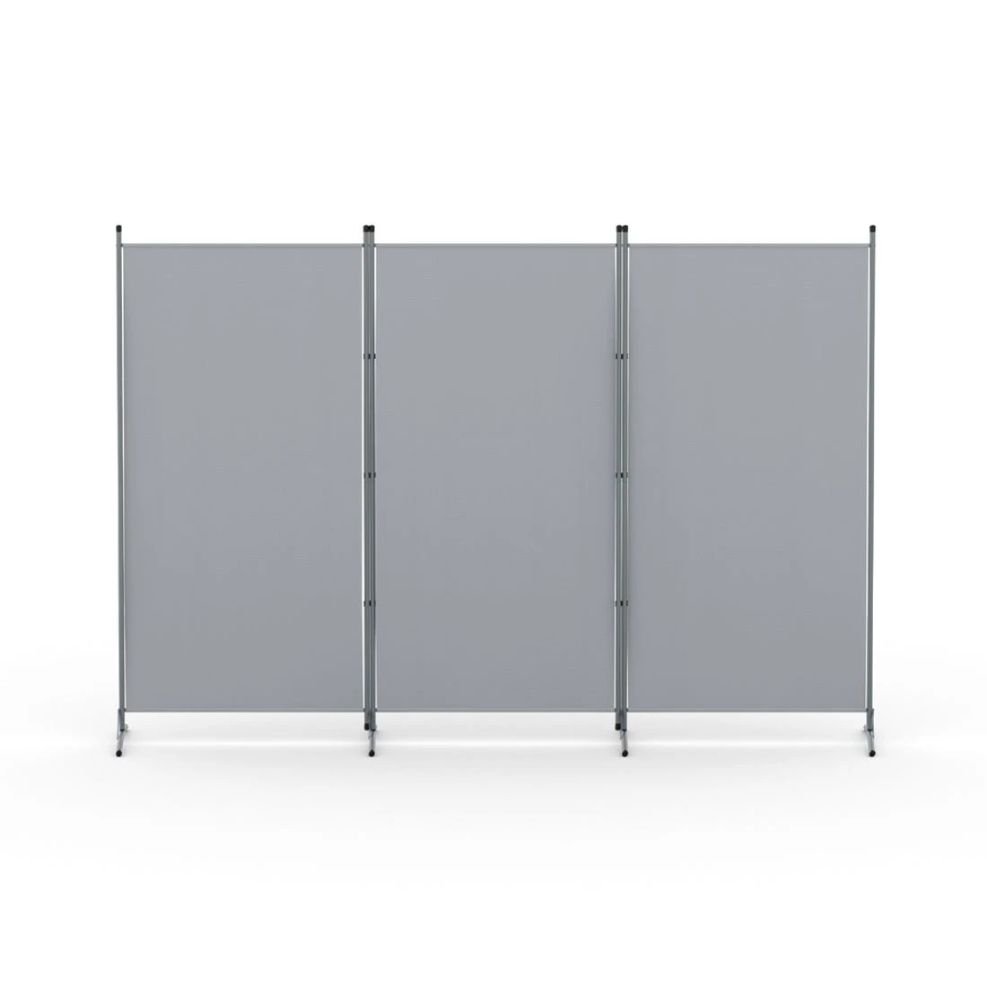 3 Artiss 3 Panel Room Divider Set of 2 Folding Privacy Screen Fabric Room Separator Partition - Grey, 3 of 7