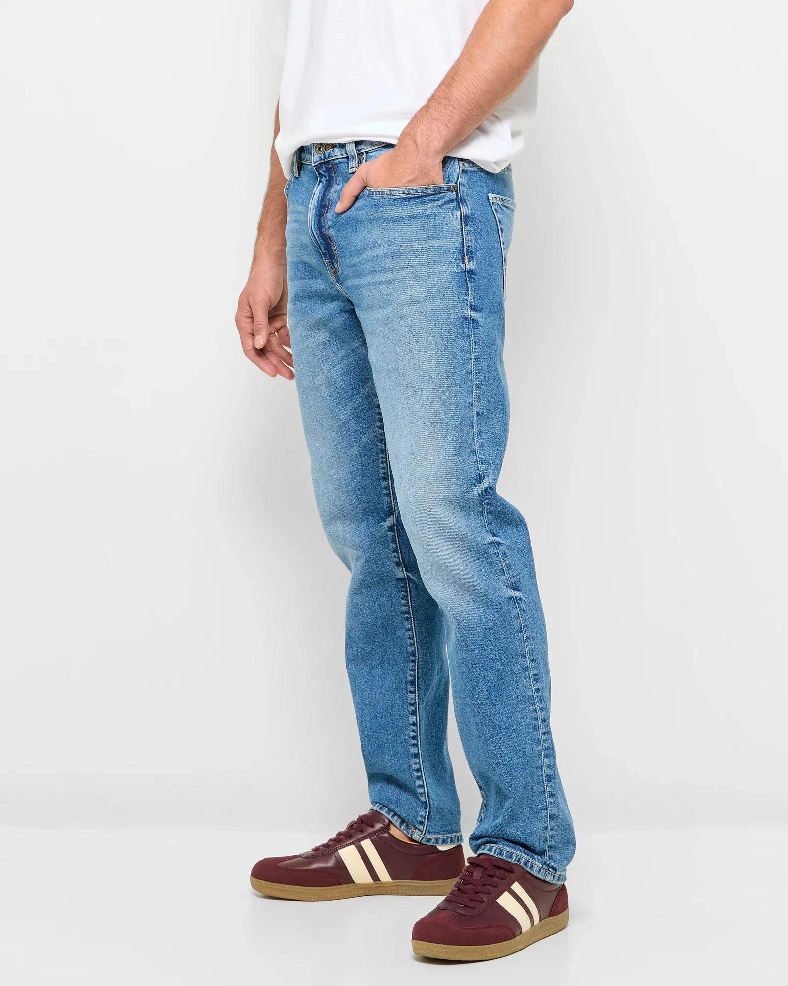 3 Target Denim Straight Fit Denim Jeans BLUE FADE, 3 of 5