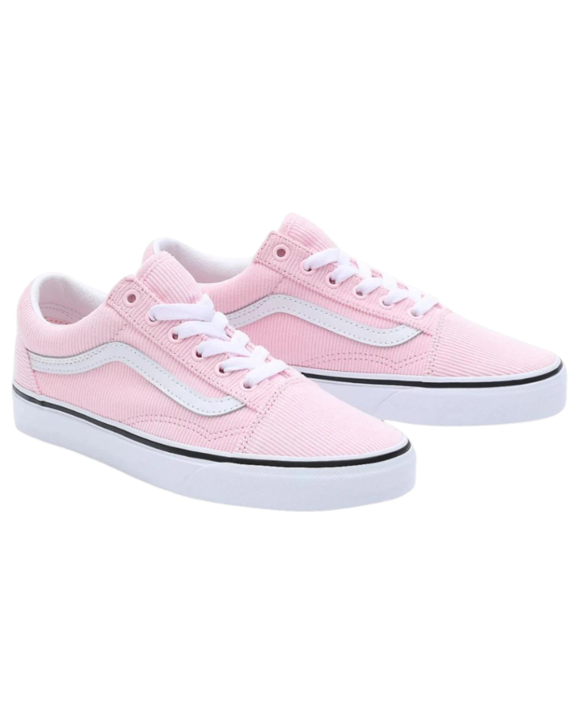 3 Vans Unisex Old Skool Mini Cord Pink Lace Up Shoes PINK, 3 of 7