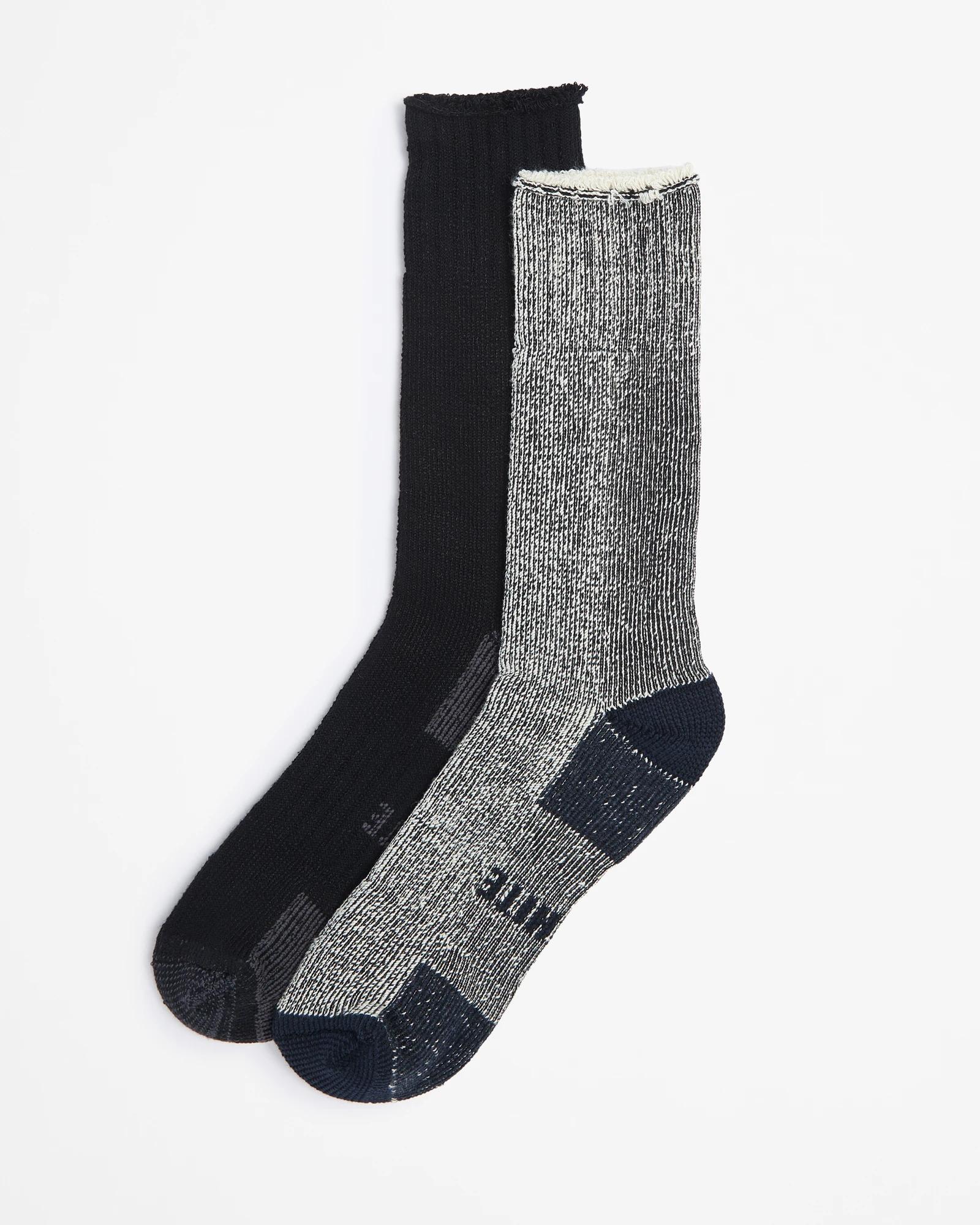 1 2 Pack Bamboo Work Socks - Graphite CHARCOAL / NAVY, 1 of 3