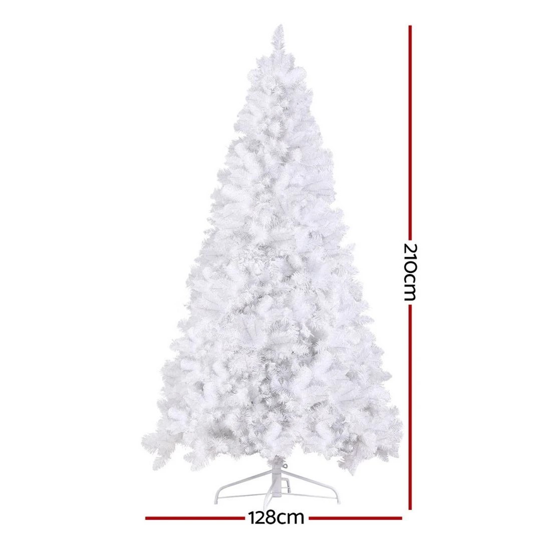 3 Jingle Jollys Christmas Tree 2.1m 500 Led Xmas Tree Decorations 1260 Tips Lush Foliage Sturdy Stand - White, 3 of 7
