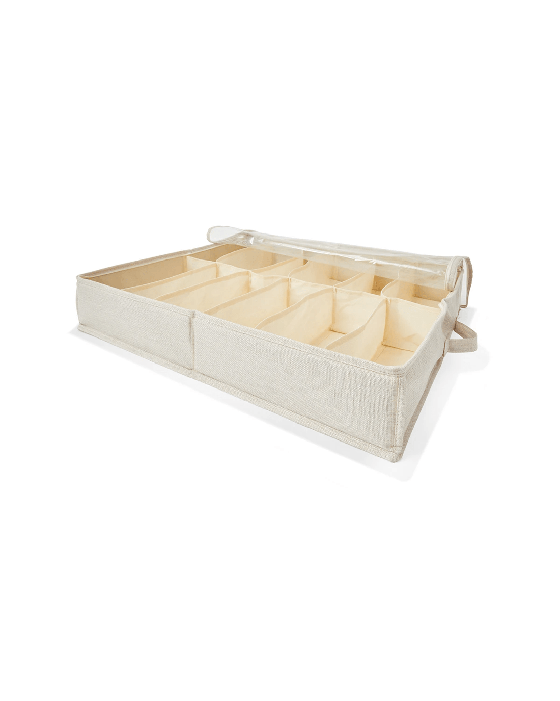 8 Linen Look Underbed Shoe Organiser, 8 of 8
