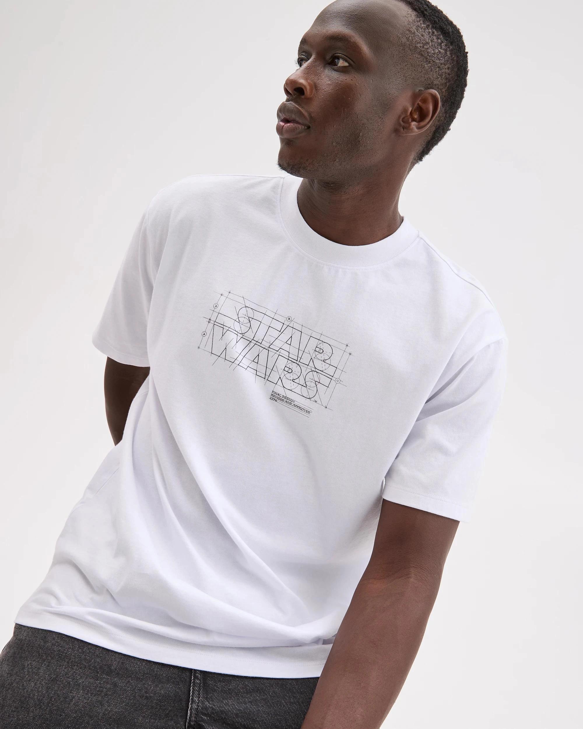 3 Disney Star Wars Australian Cotton Sketch T-Shirt VINTAGE WHITE, 3 of 7