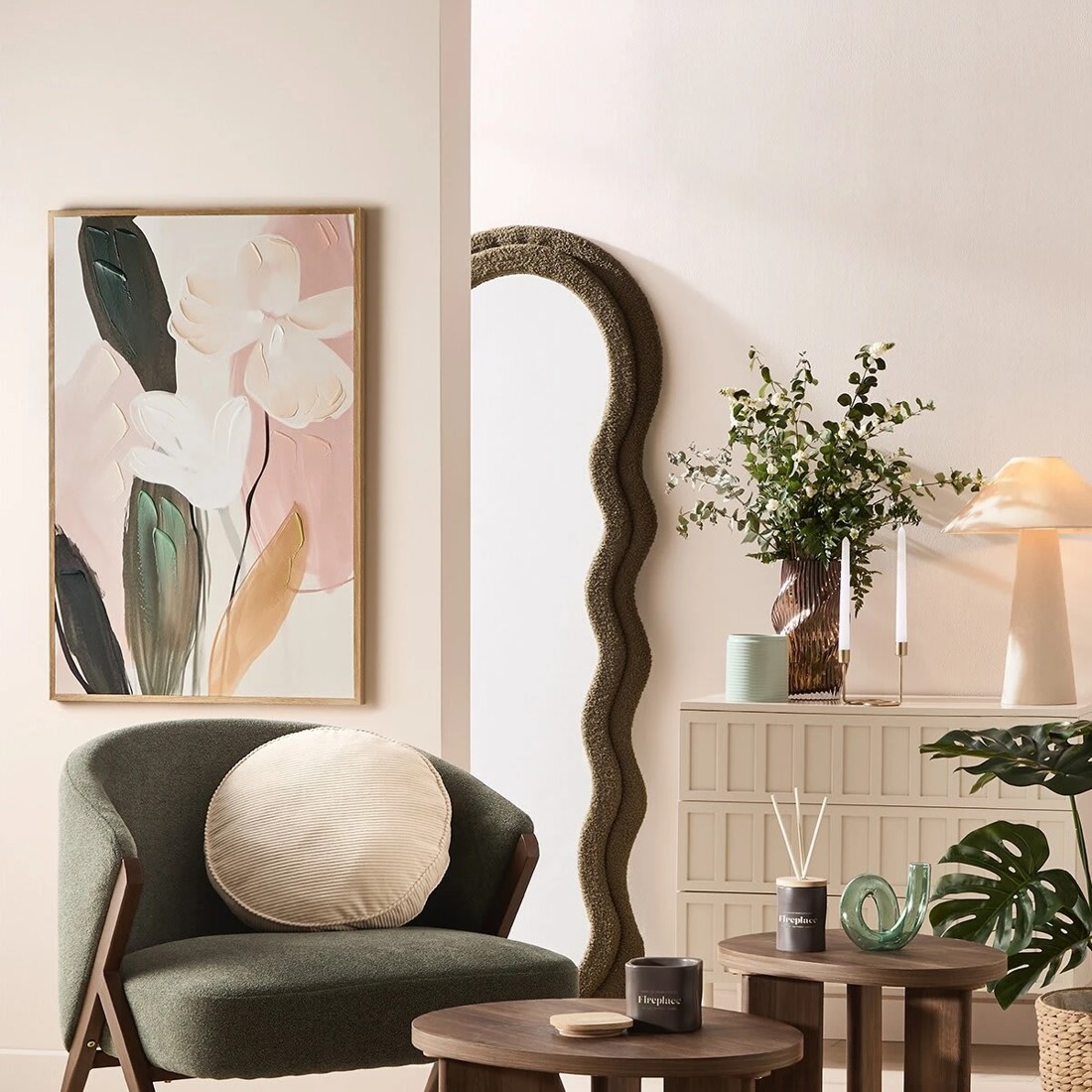 5 Painterly Botanical Framed Canvas - 90cm x 60cm, 5 of 5