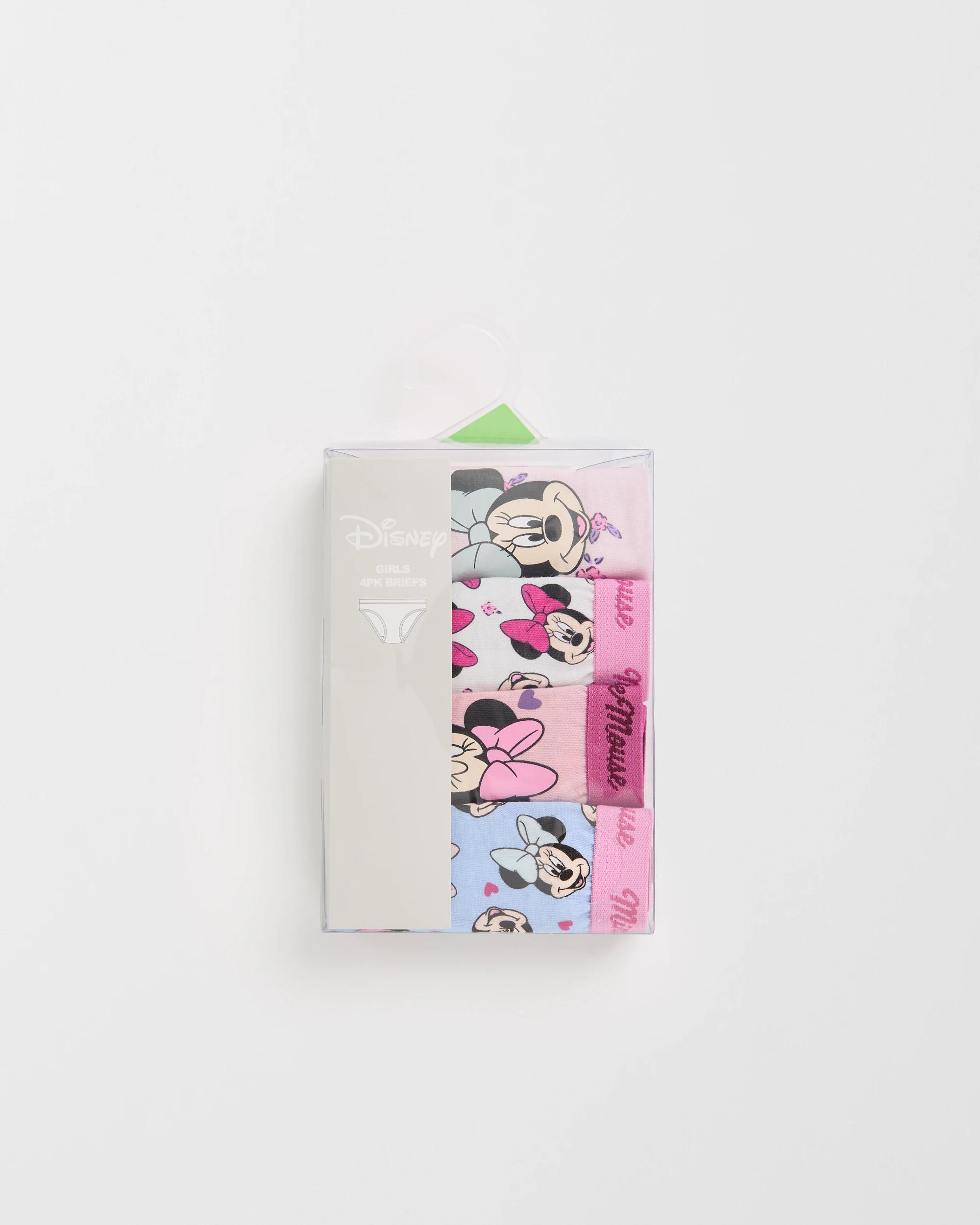 2 Disney Minnie Mouse Australian Cotton 4 Pack Younger Girls Briefs PINK, 2 of 2