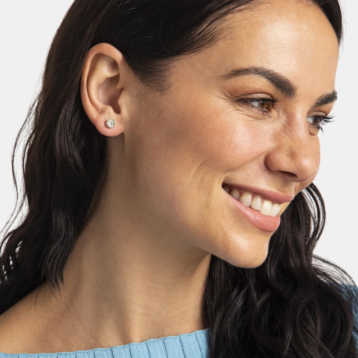 4 6 Pack Diamante and Beaten Stud Earrings, 4 of 5