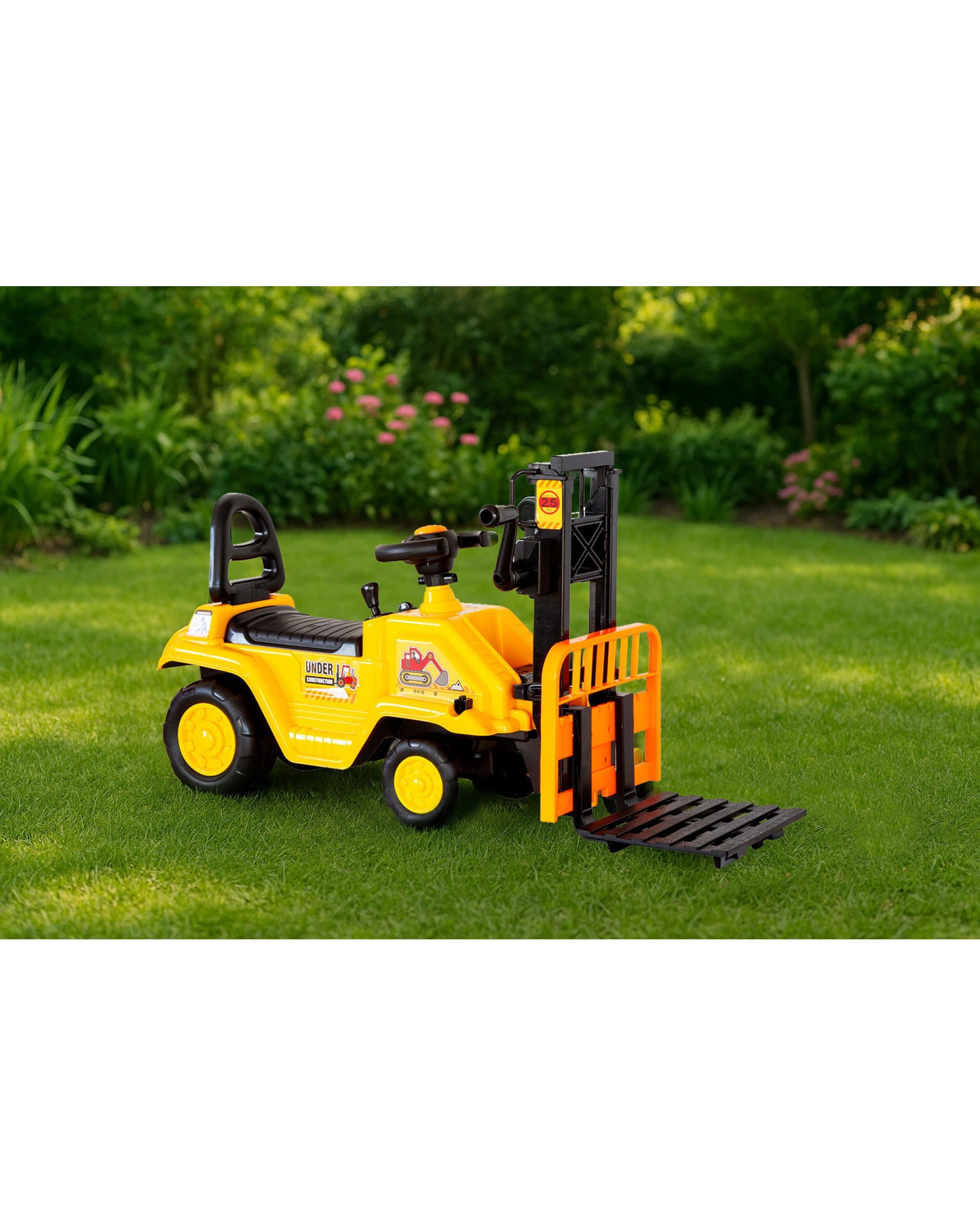 2 Lenoxx Kids Manual Forklift Ride-On with Working Mast Lift and Pallet, 2 of 9