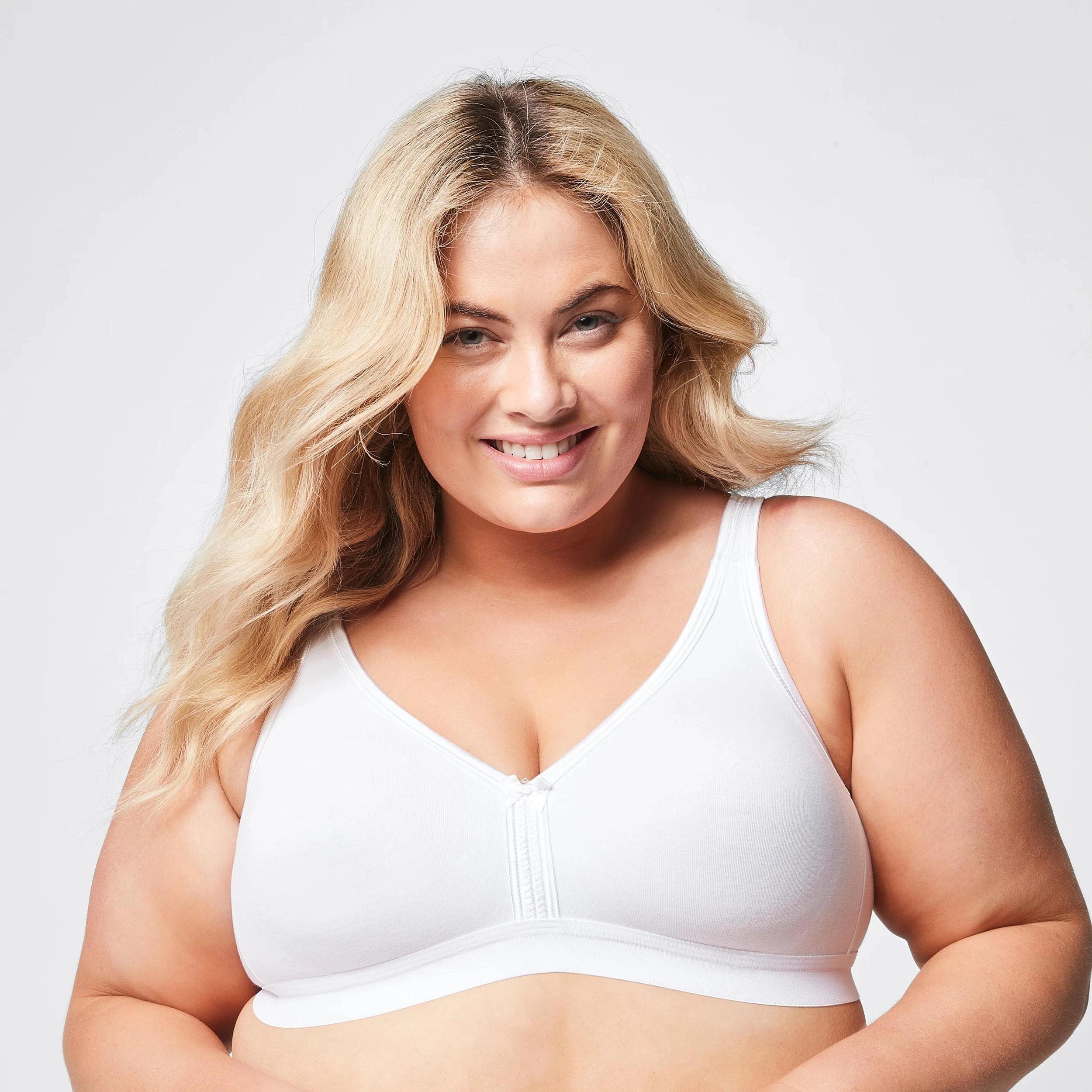 1 Target Woman Plus Size Lucy Australian Cotton Blend Moulded Wirefree Bra WHITE, 1 of 8