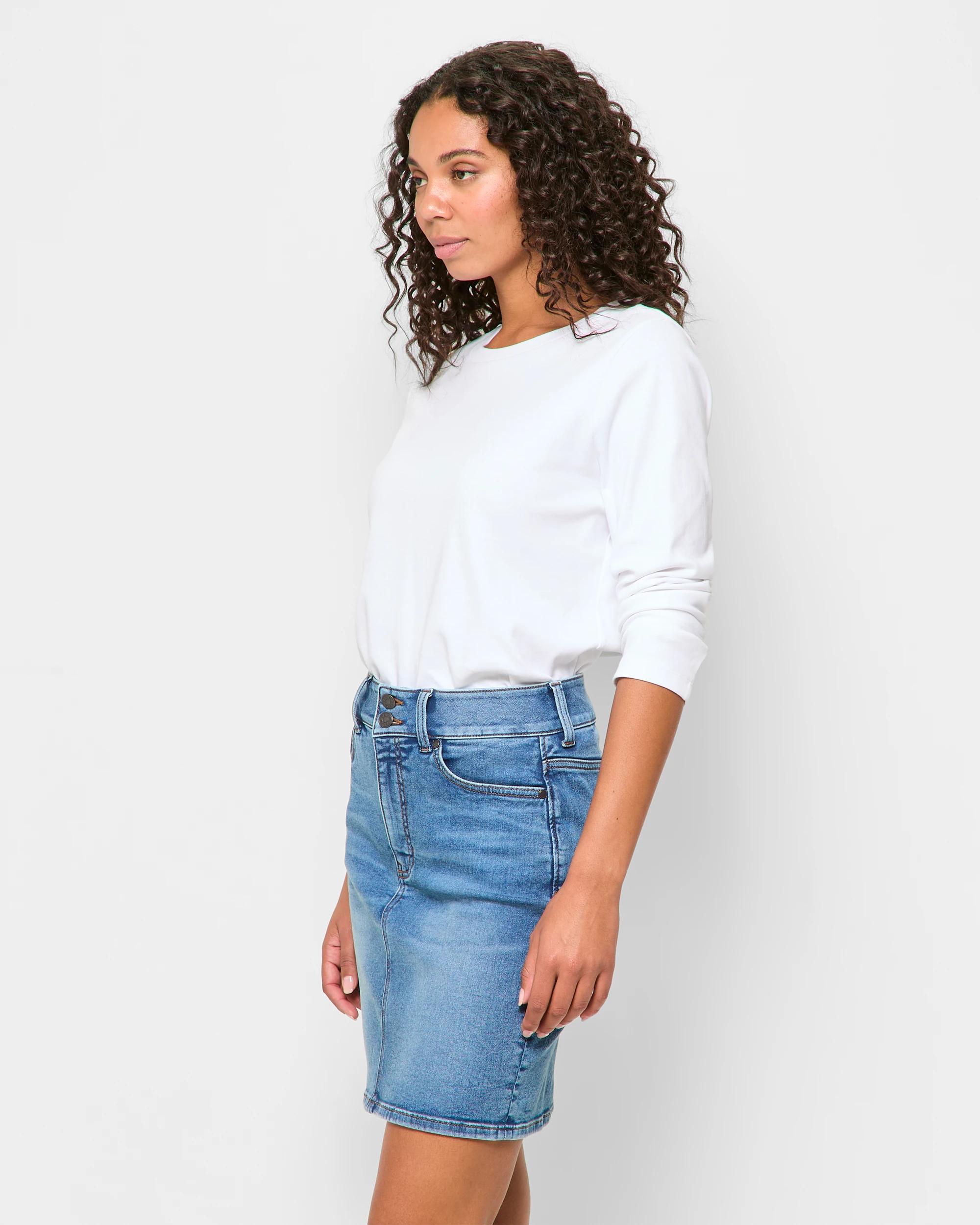 3 Target Classic Denim Skirt - Shape Your Body MEDITERRANEAN BLUE, 3 of 5