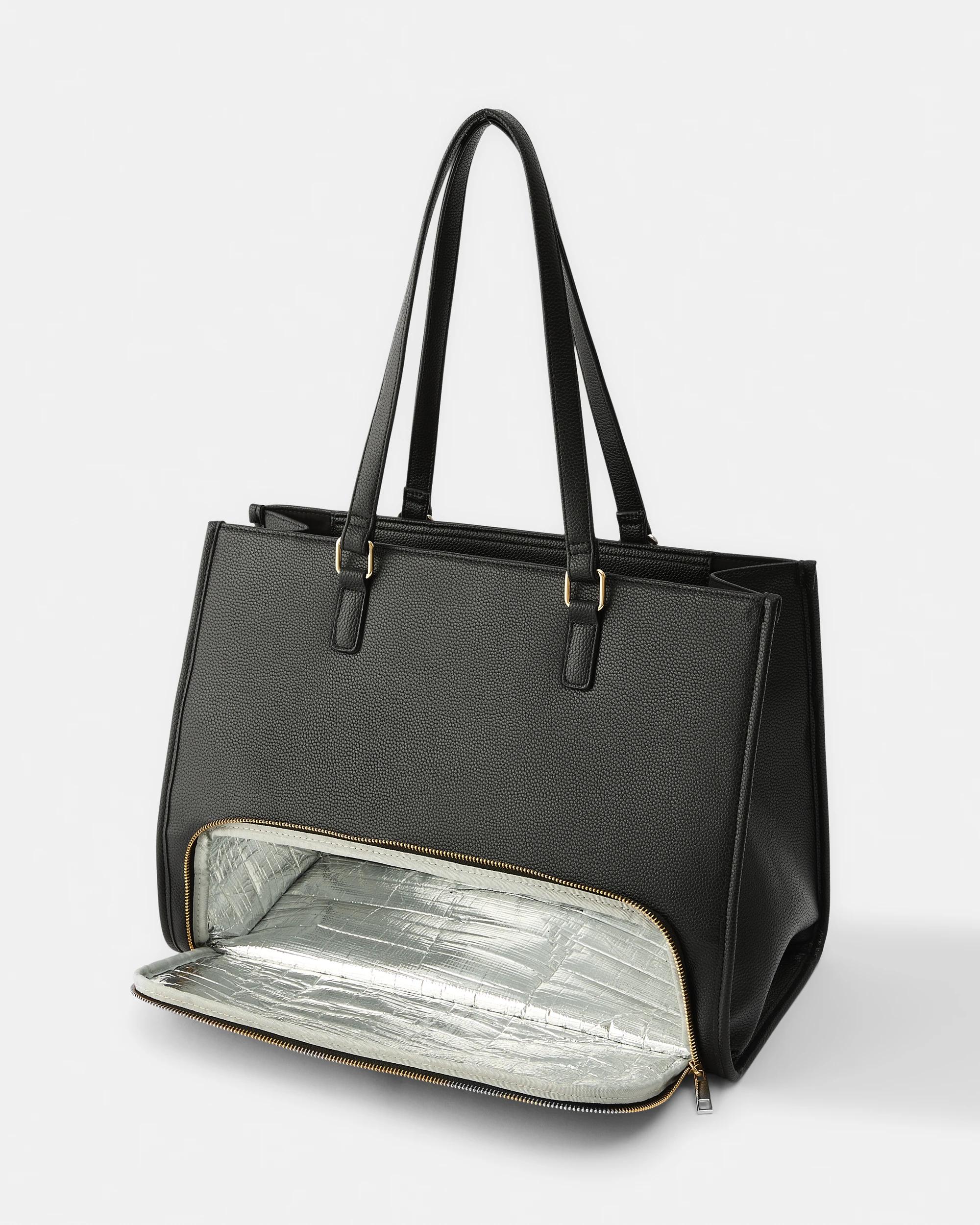 5 2-in-1 Work Tote Bag Black, 5 of 10