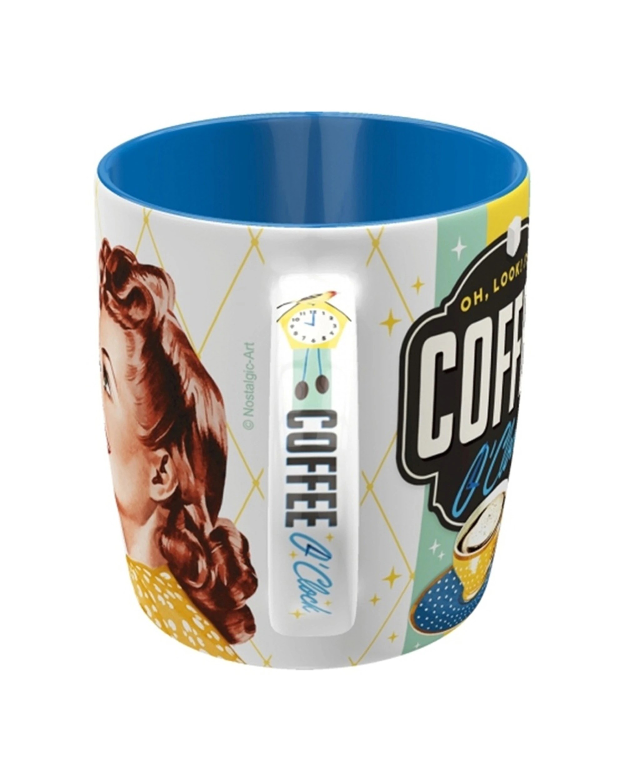 4 Nostalgic-Art 4PK Ceramic Mug 330ml Retro Design - Coffee O'Clock - White, 4 of 5