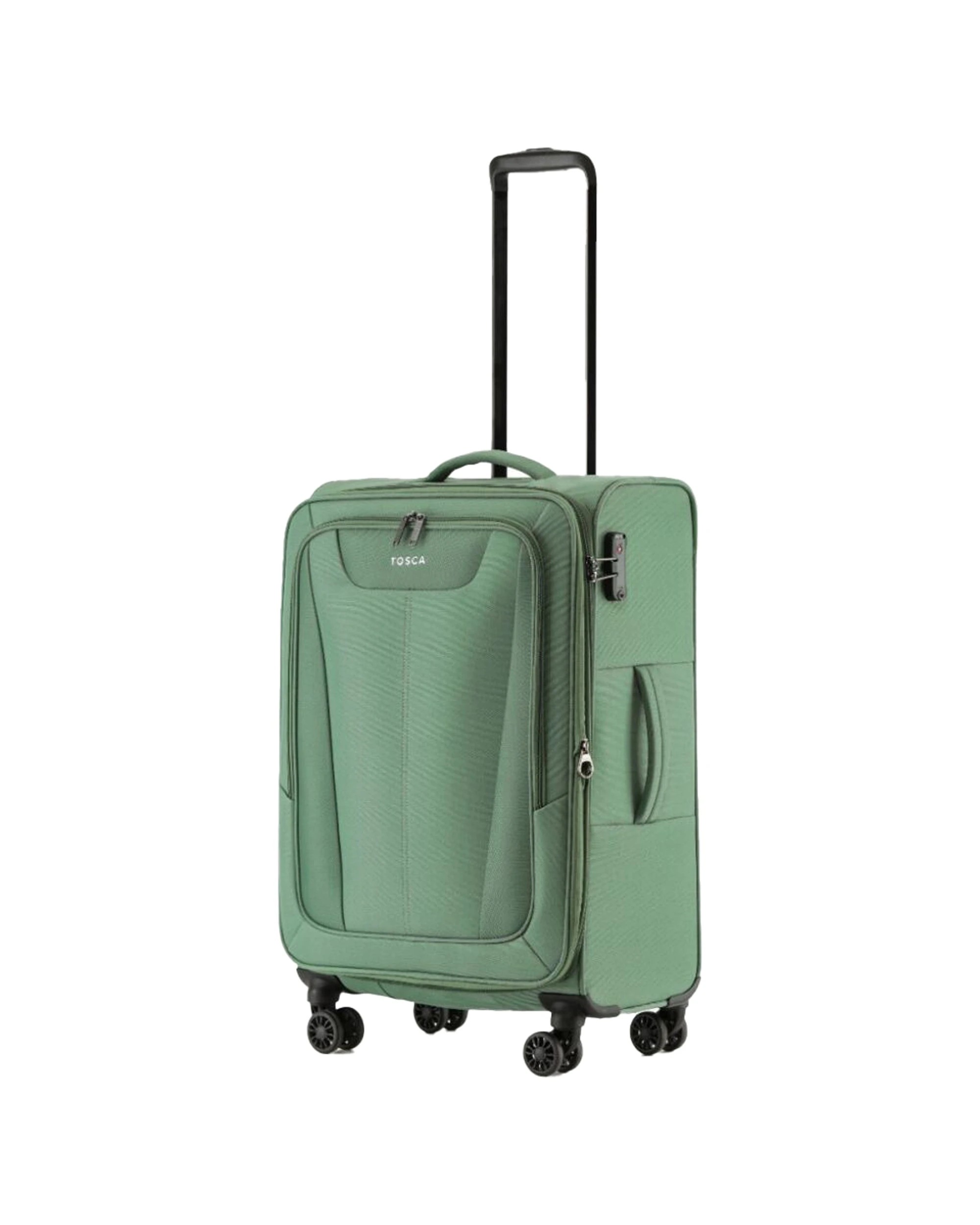 1 Tosca Altitude Carry-On Travel Suitcase Onboard Luggage With Lock - Green, 1 of 1