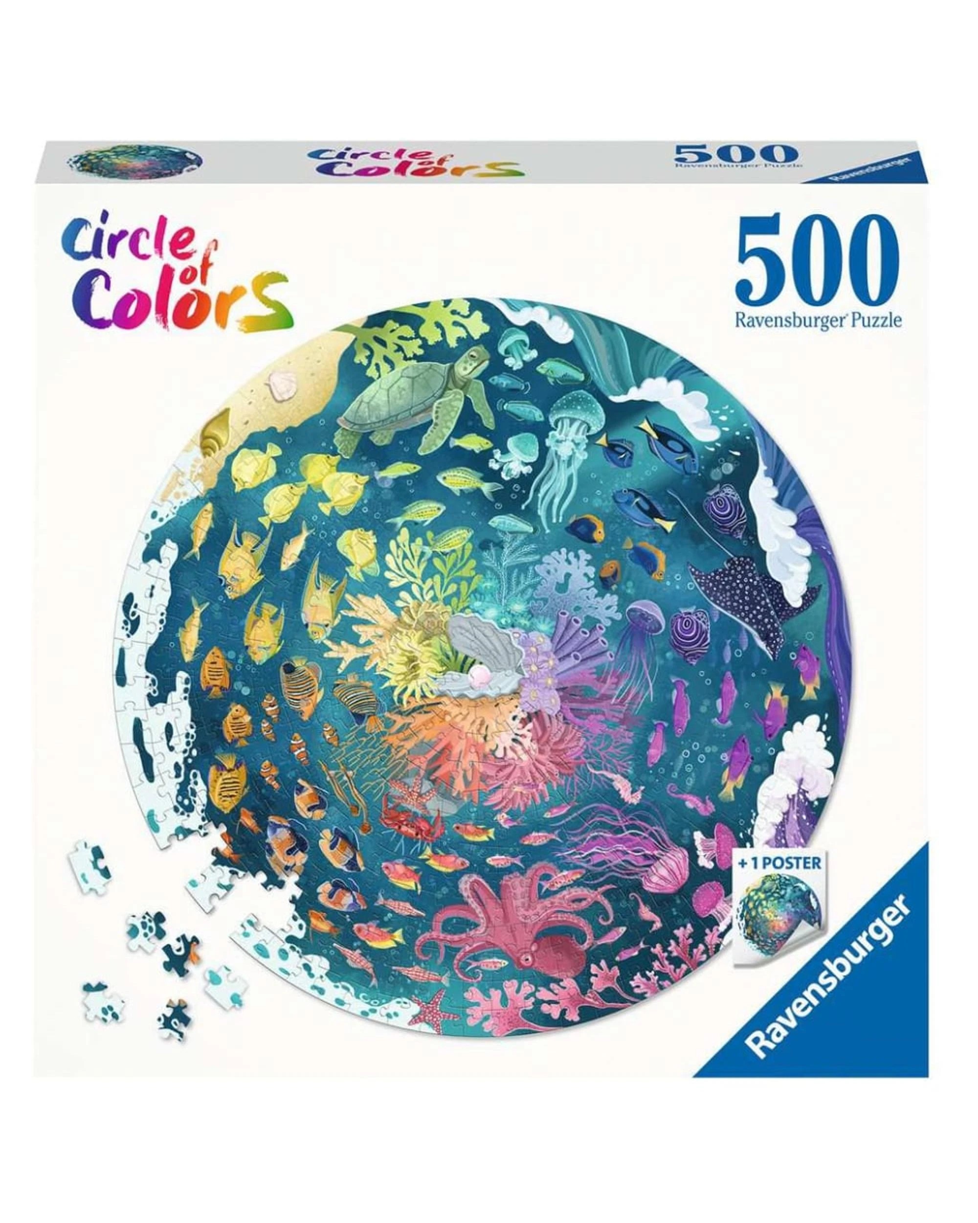 1 Ravensburger Circle Of Colors Ocean 500 Piece Jigsaw Puzzle, 1 of 1