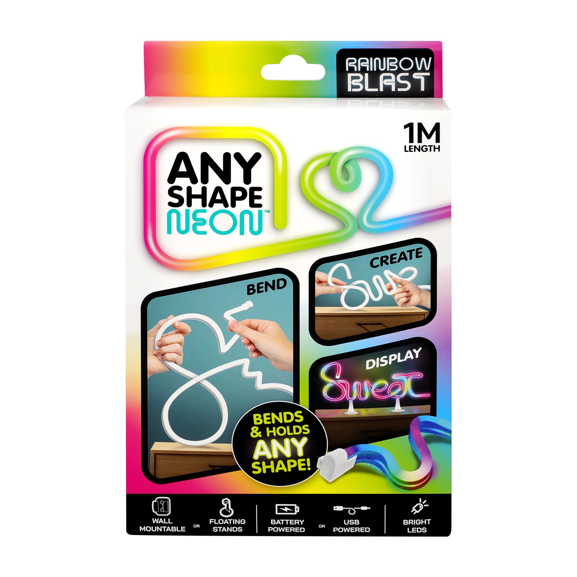 1 1m Any Shape Neon Rainbow Blast Light, 1 of 4