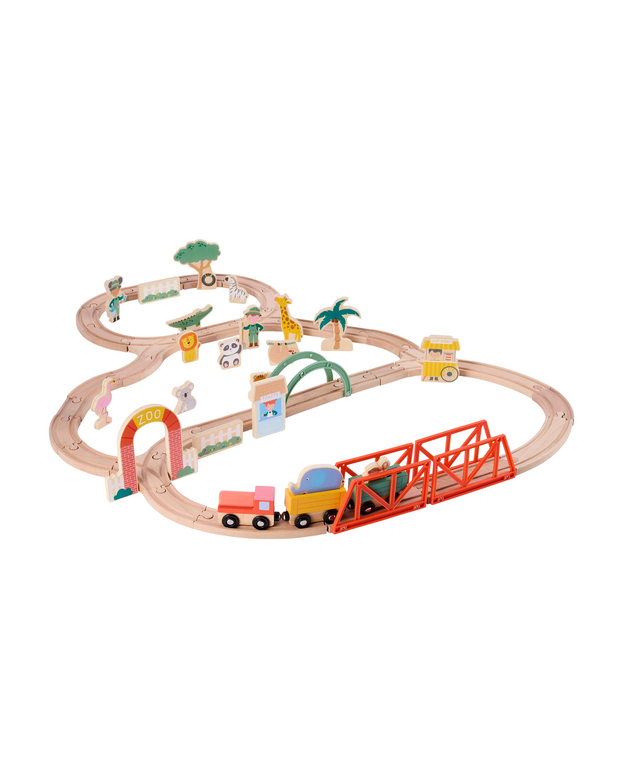 1 Wooden Zoo Train Playset, 1 of 7