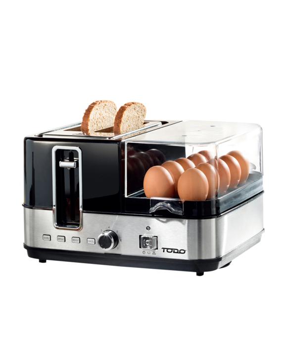TODO 1400W Breakfast Master Toaster Egg Cooker Poacher Bacon Fryer Grill All In One