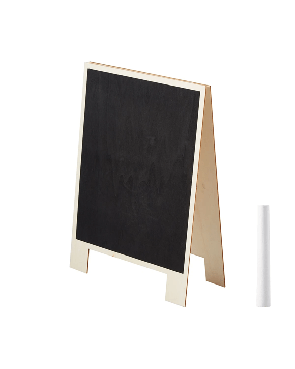 Black Board Easel with Chalk