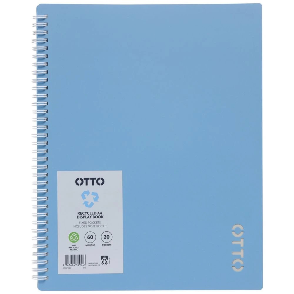 2 Otto A4 Fixed Display Book 20 Pockets Blue, 2 of 4
