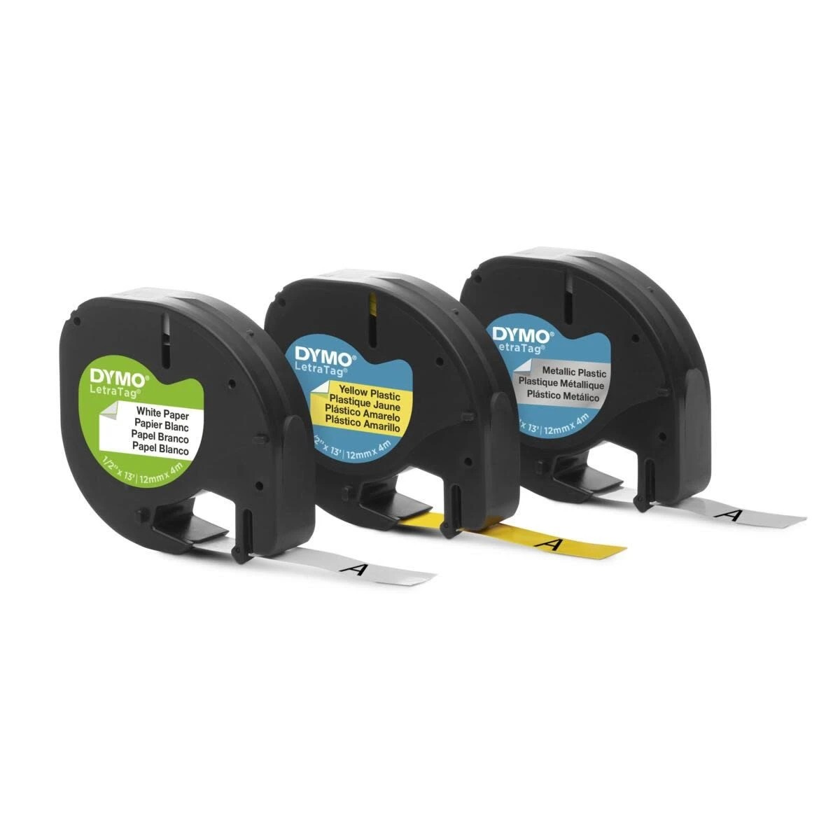 2 3 Pack Dymo LetraTag Tape Variety Pack, 2 of 8