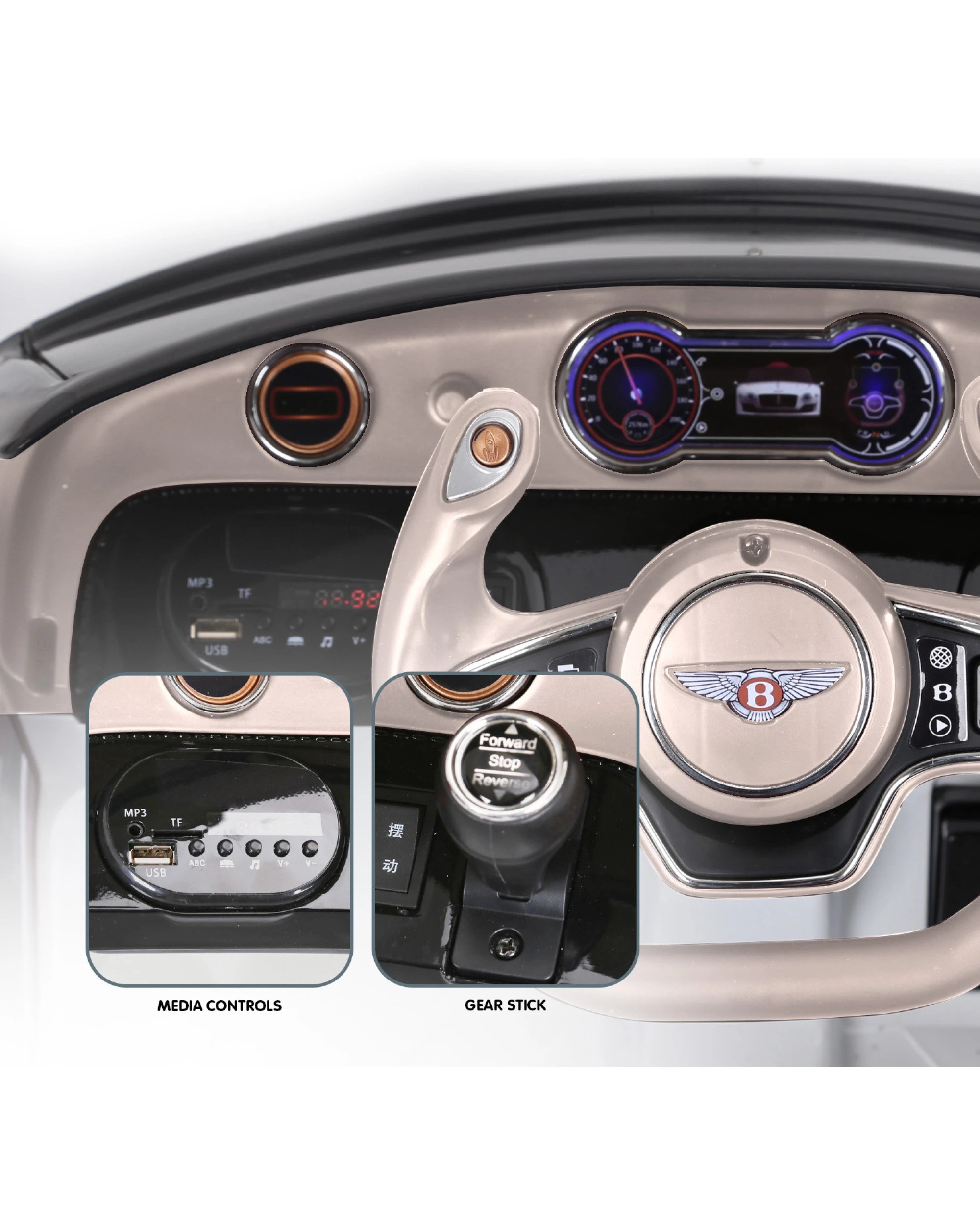 3 Kahuna Bentley Exp 12 Speed 6E Licensed Kids Ride On Electric Car Red, 3 of 6