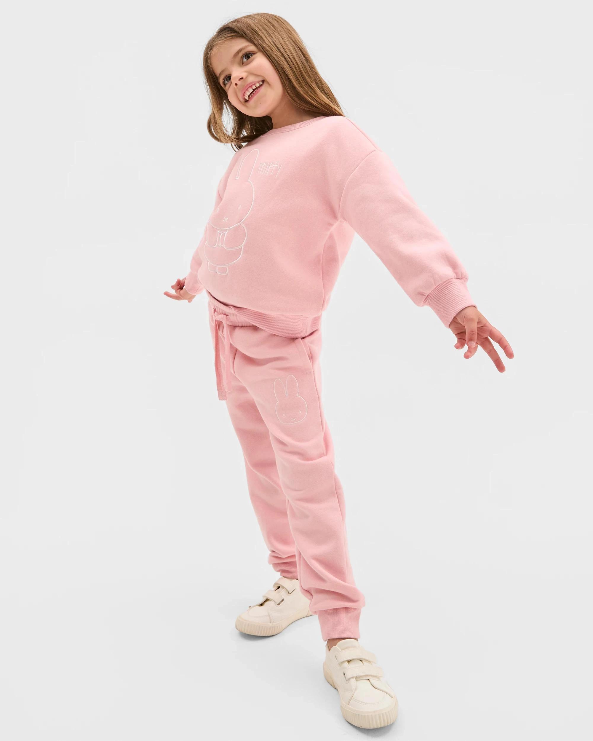 1 Miffy Fleece Embroidered Trackpants PINK, 1 of 6
