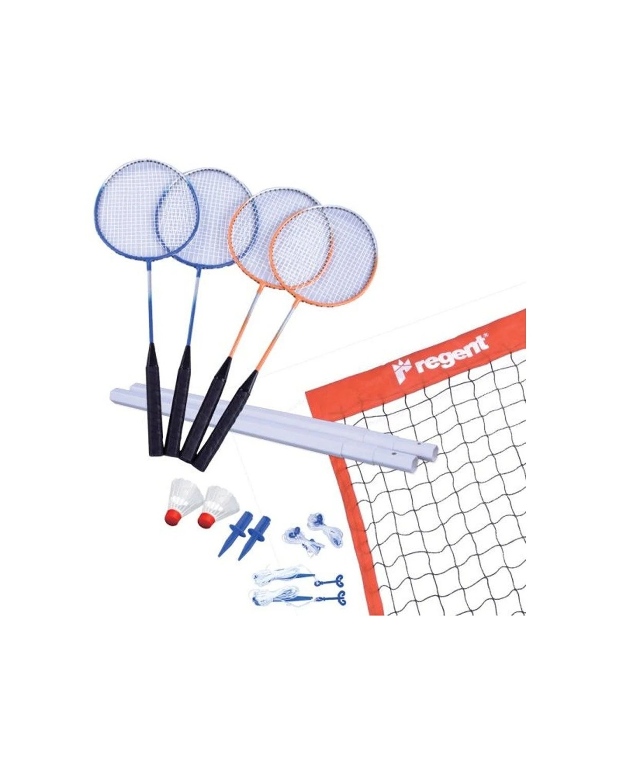 2 Regent Backyard Badminton All in One Playing Set With Rackets,Net,Pegs & Shuttles - Multi, 2 of 2