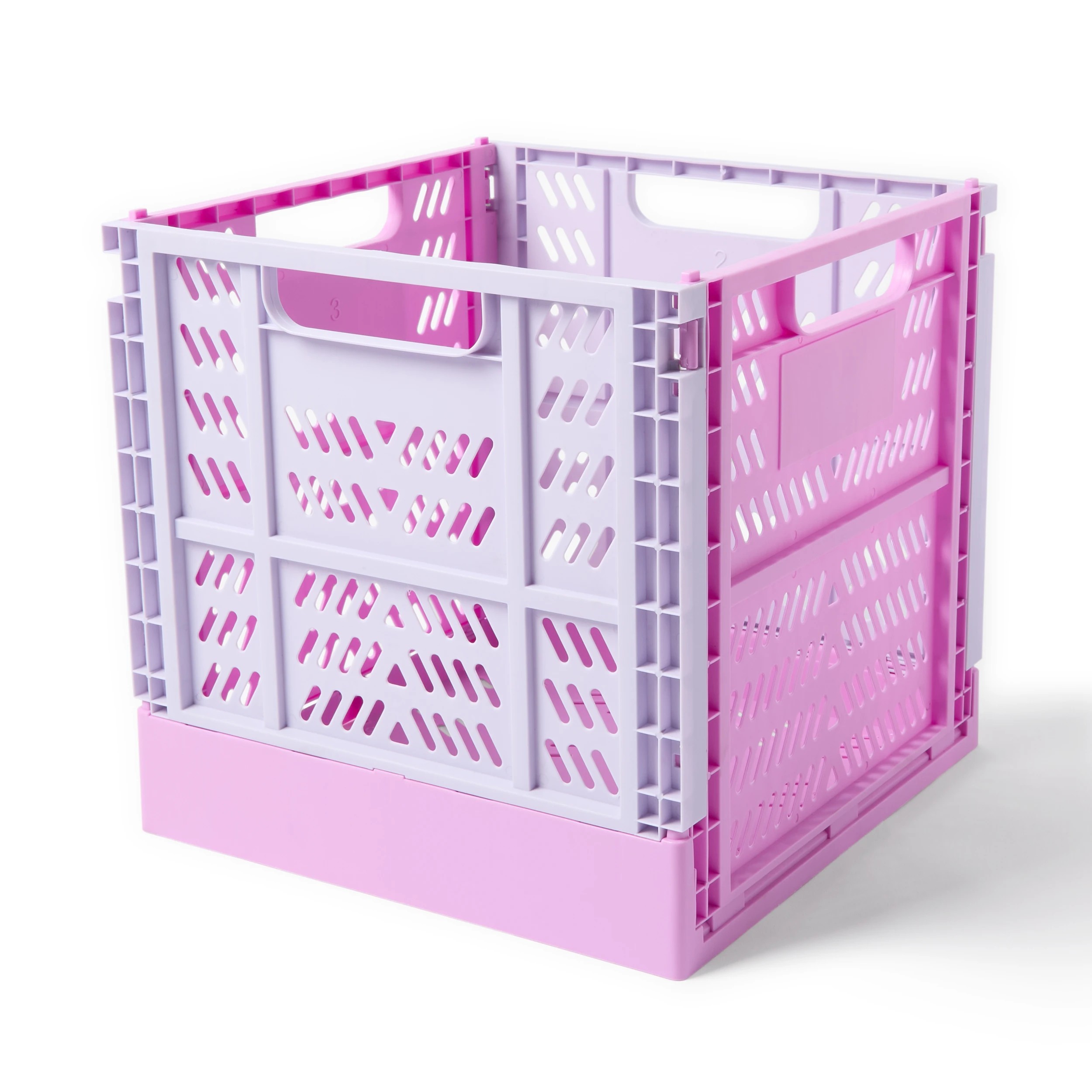 5 17L Square Collapsible Crate - Pink, 5 of 5