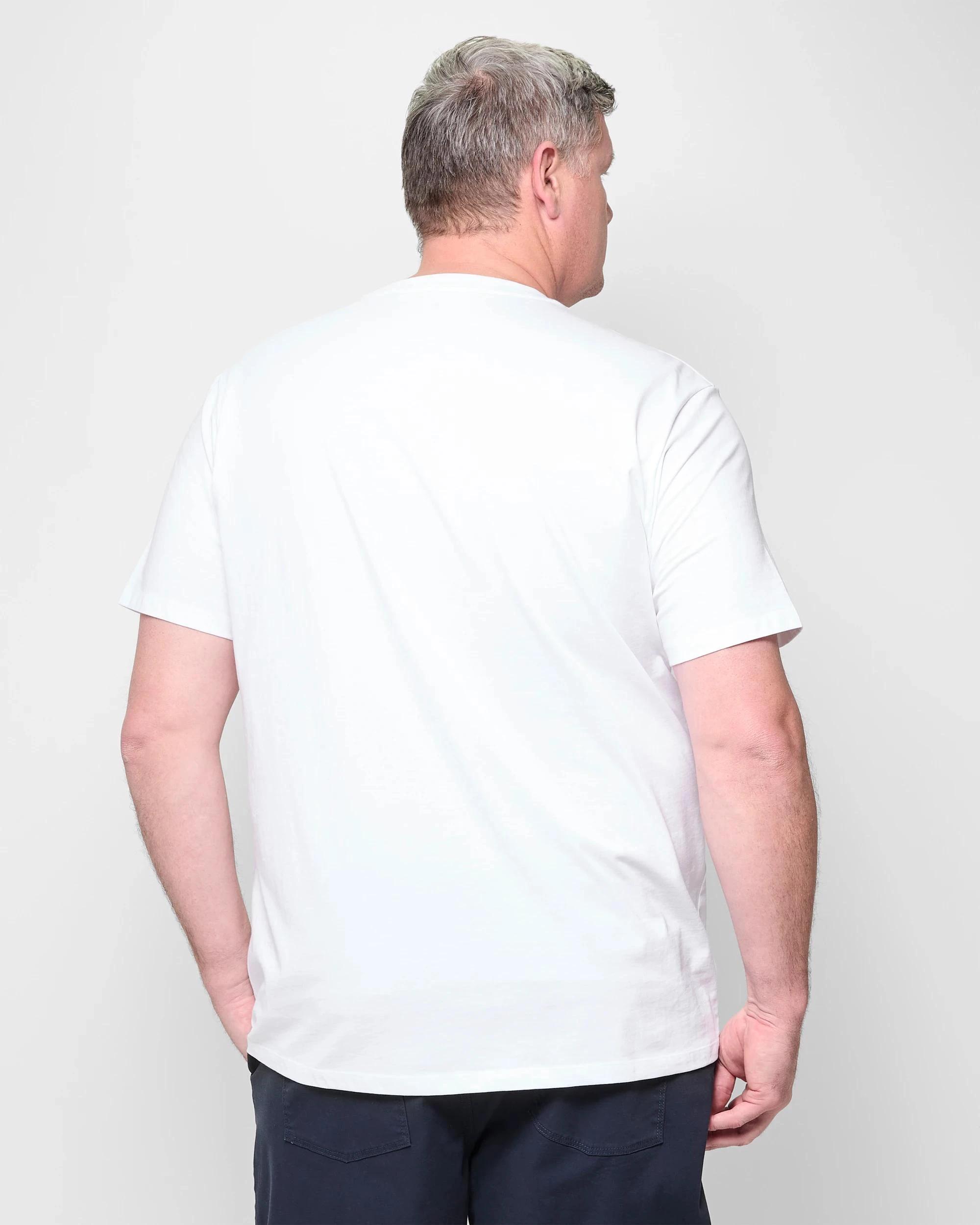 4 Target Man Plus Plus Size Australian Cotton Crew T-Shirt WHITE, 4 of 5