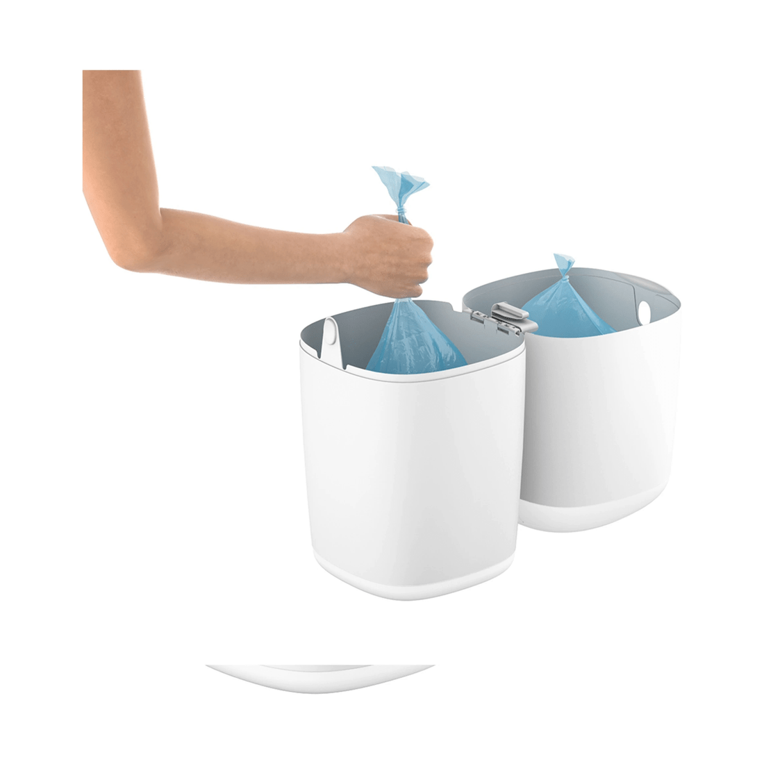 5 Angelcare Odour Seal Nappy Disposal System With 1 Refill Cassette Starter Kit
 - White, 5 of 9