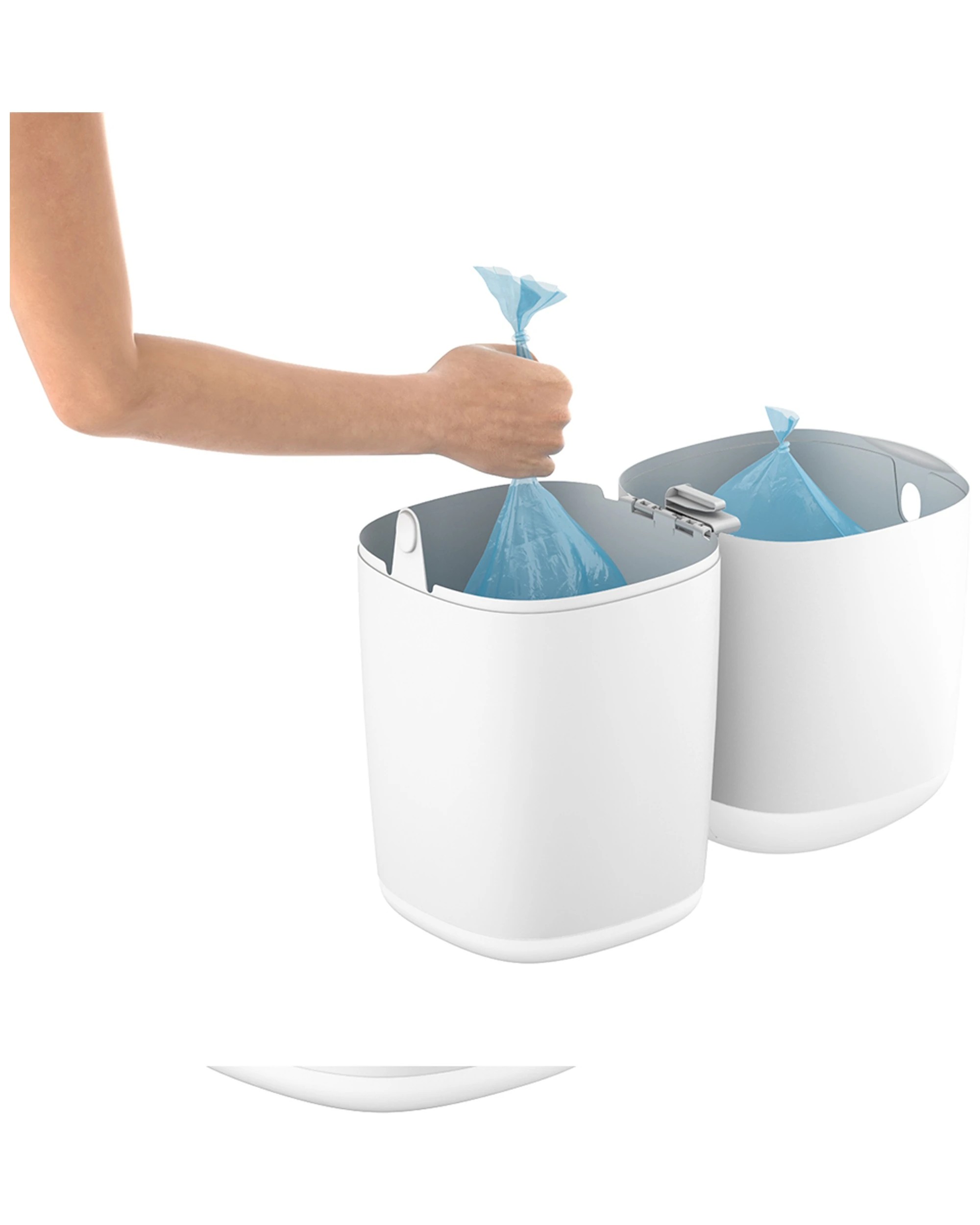 5 Angelcare Odour Seal Nappy Disposal System With 1 Refill Cassette Starter Kit
 - White, 5 of 9